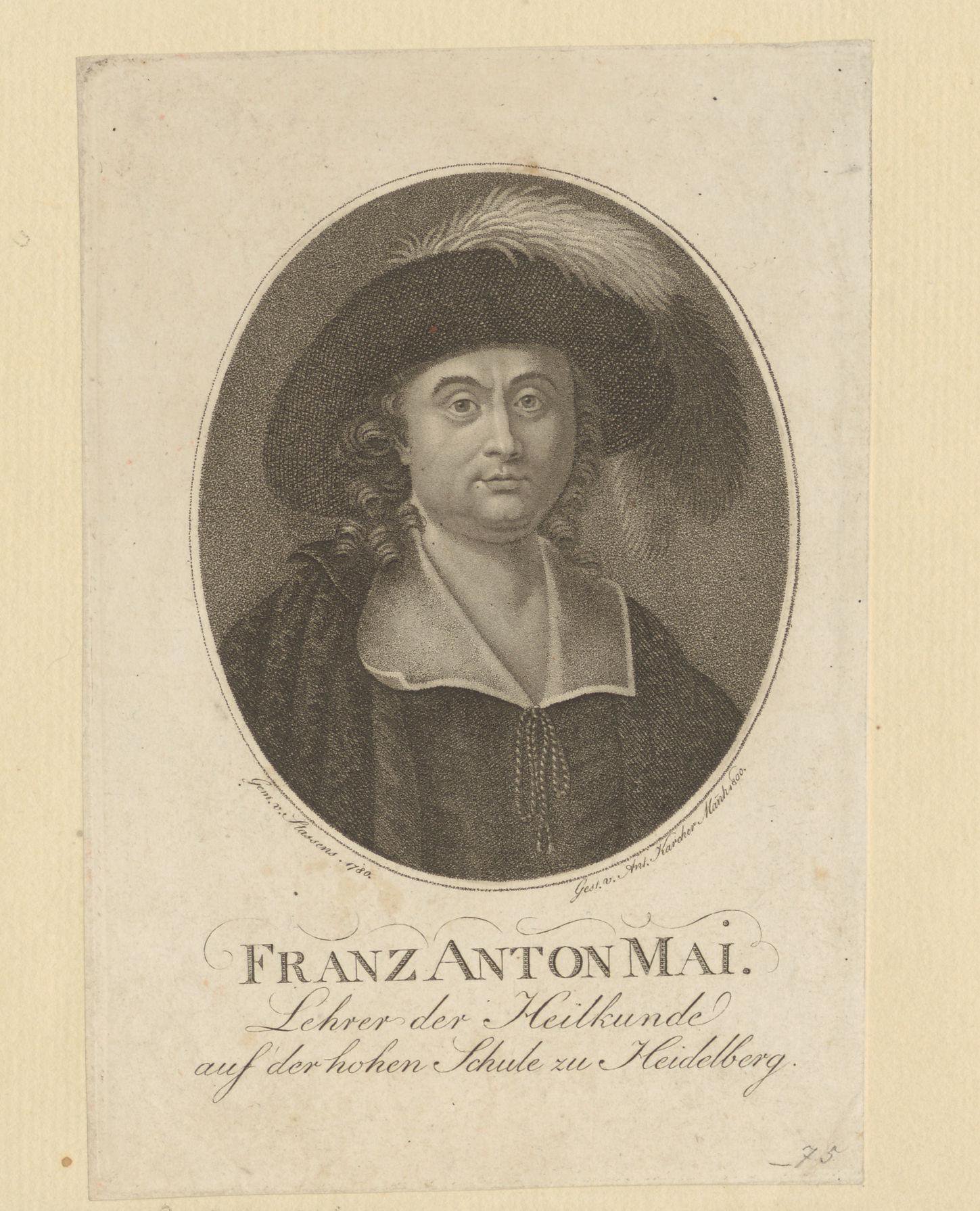 Portret van Franz Anton May