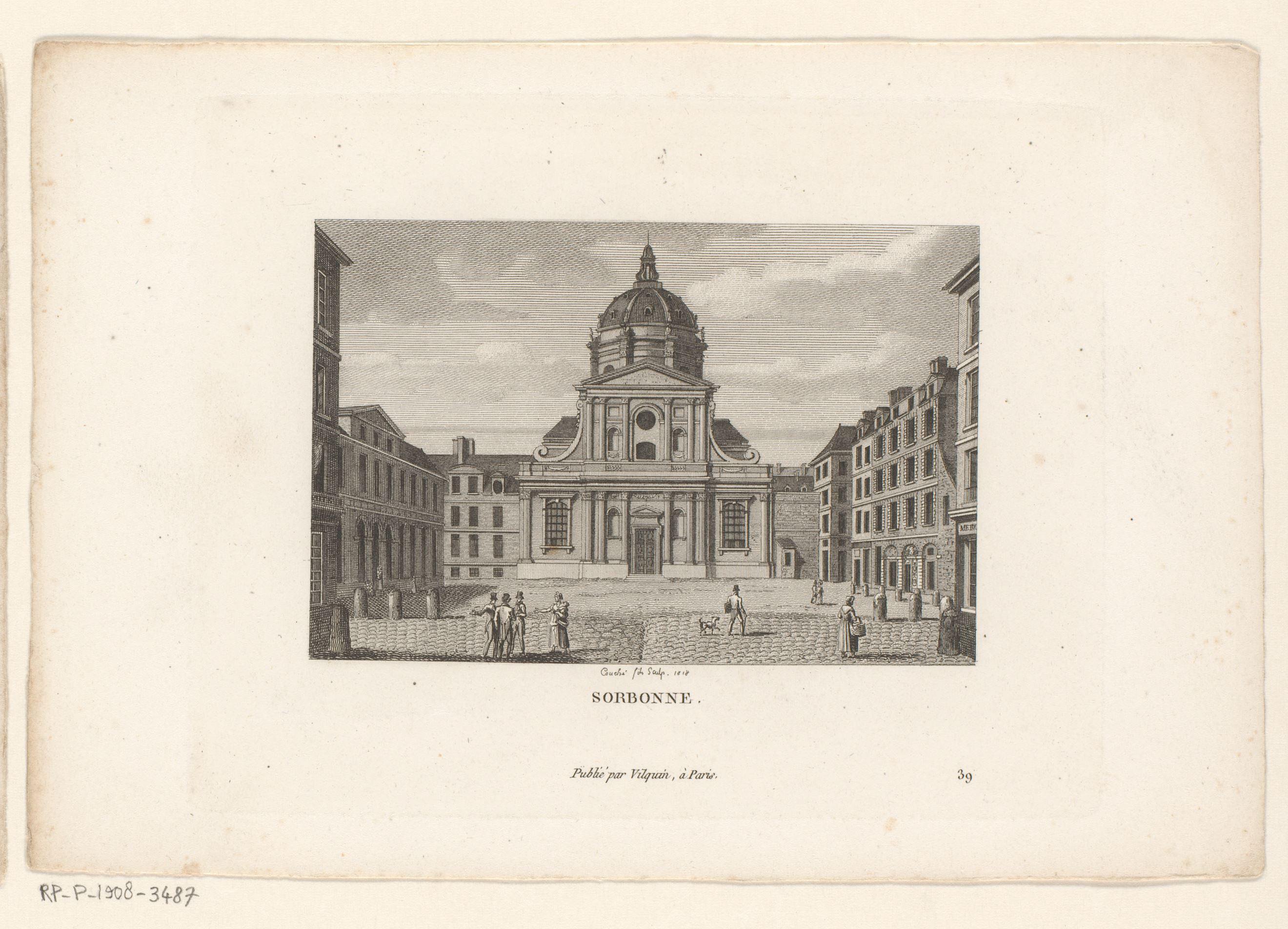 Gezicht op de Sorbonne te Parijs