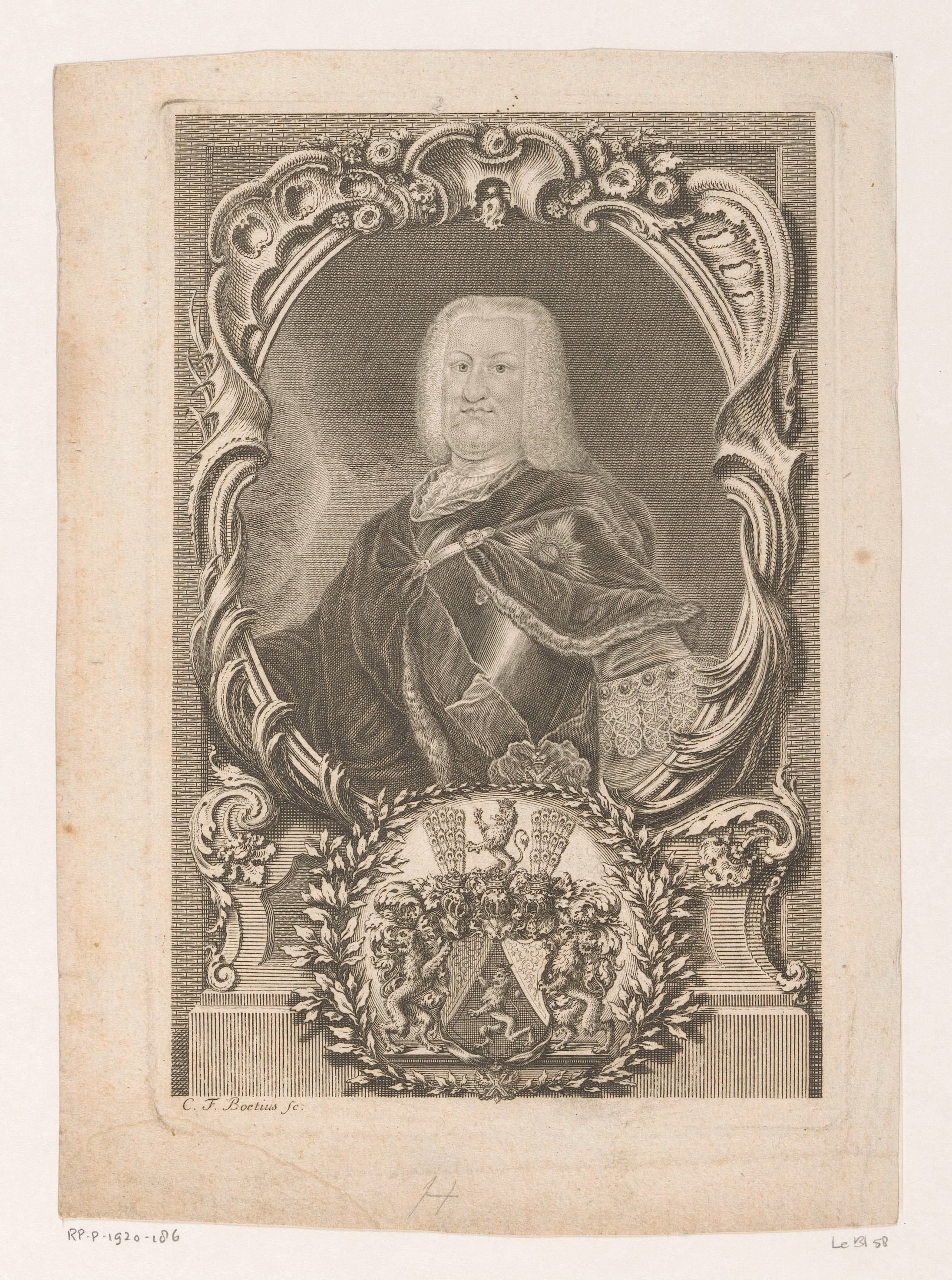 Portret van Johann Christian von Hennicke