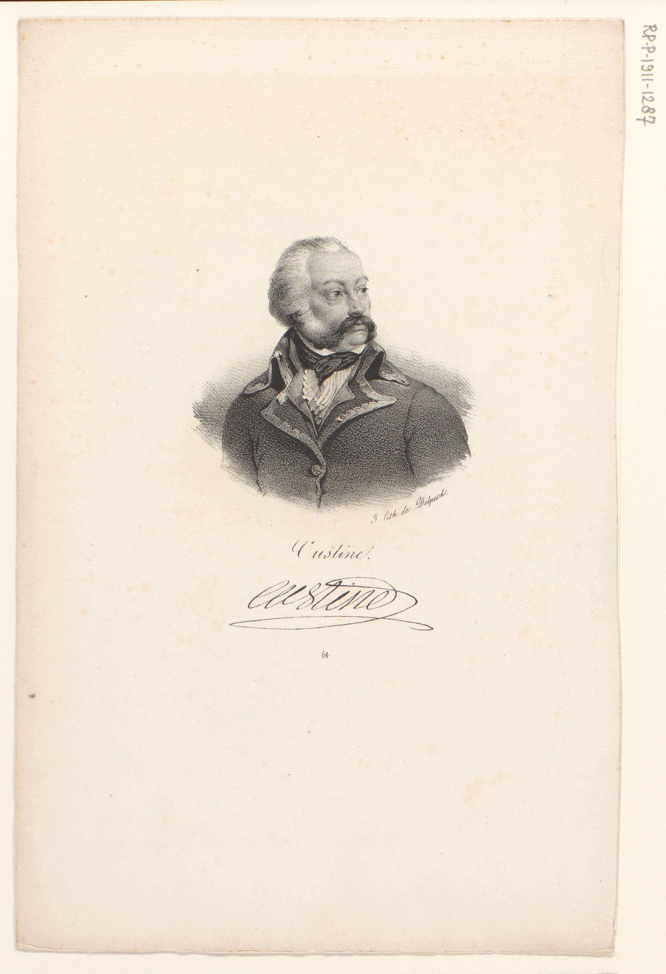 Portret van Adam-Philippe de Custine