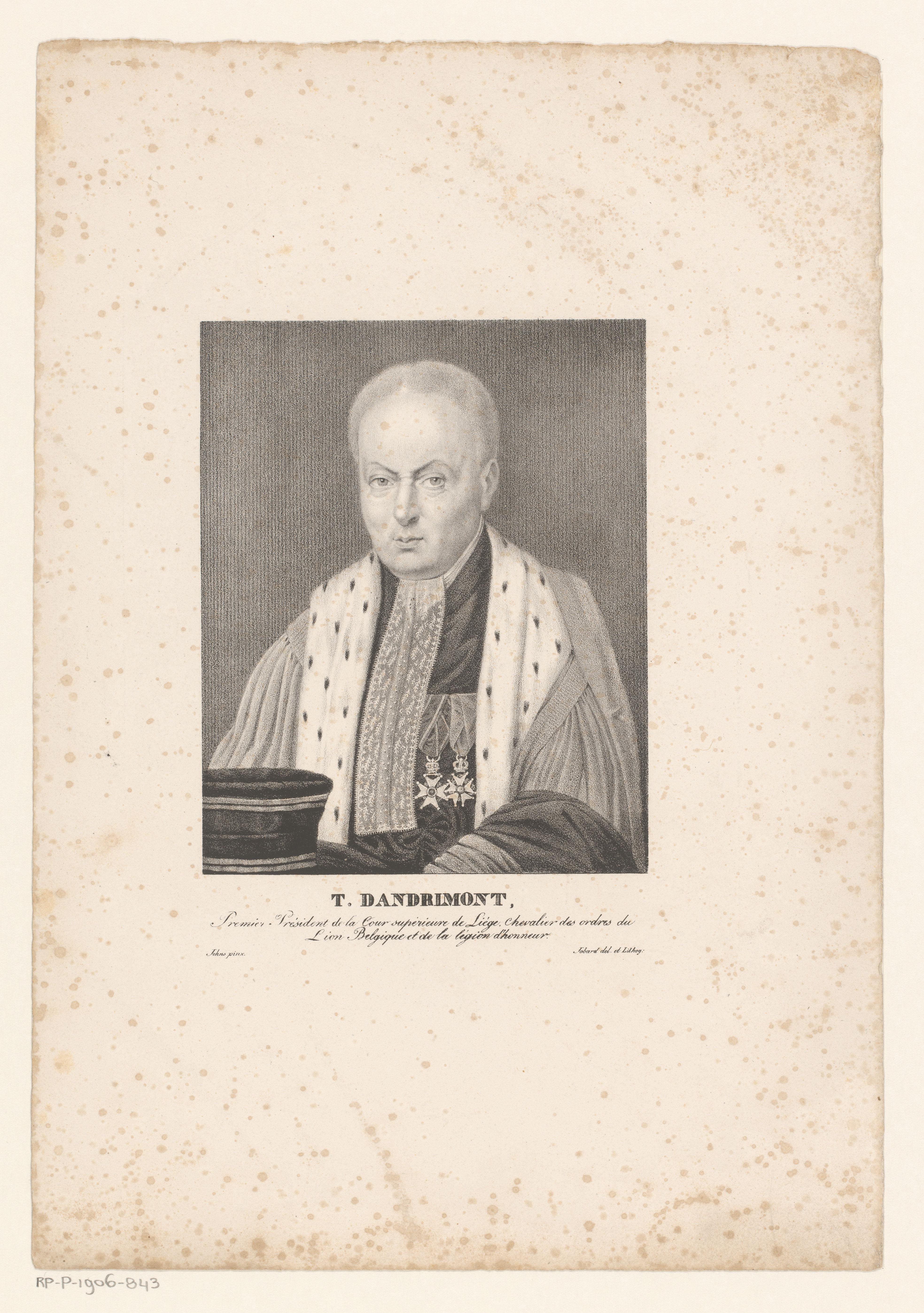 Portret van Toussaint Dandrimont