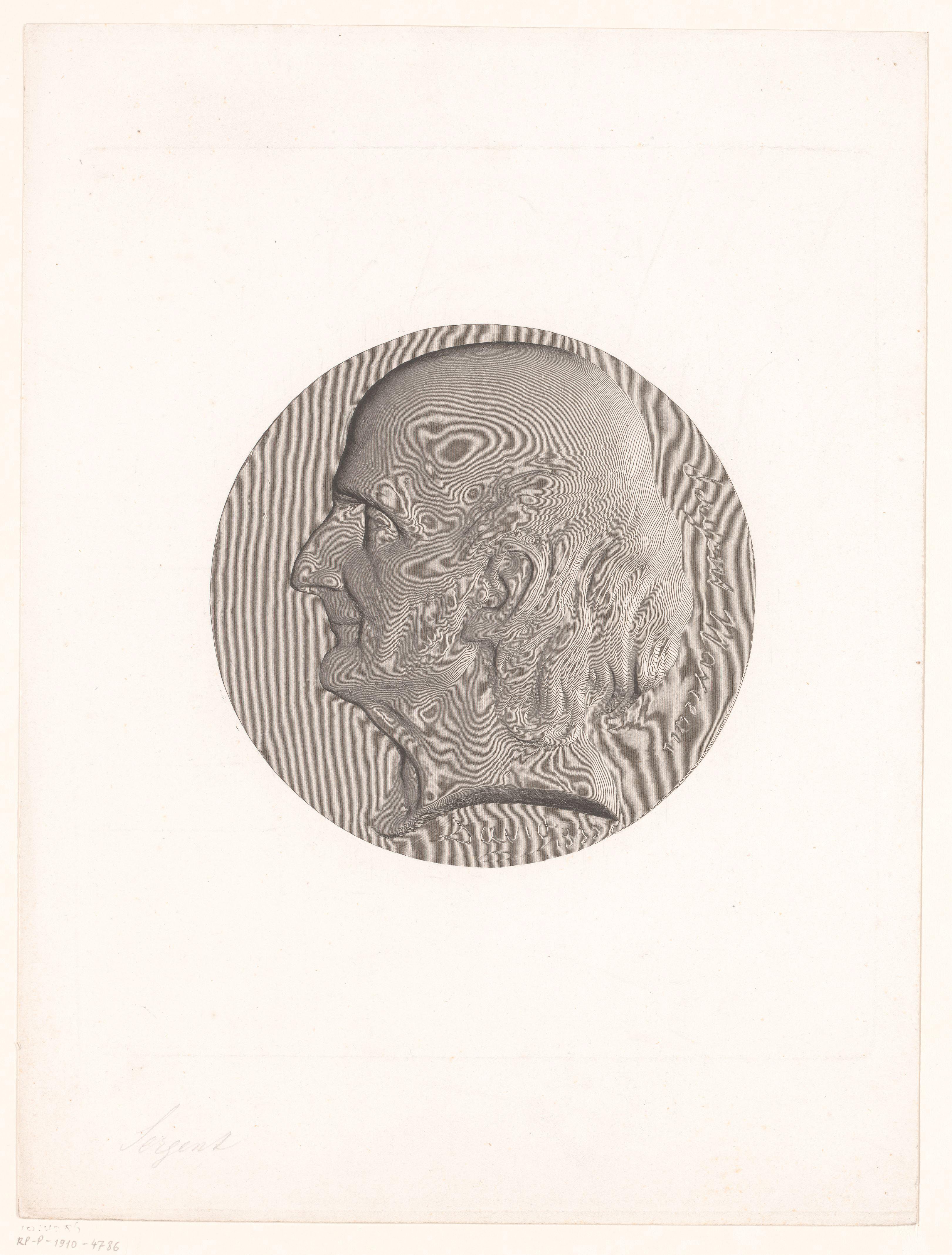 Medaille met portret van Sergent-Marceau