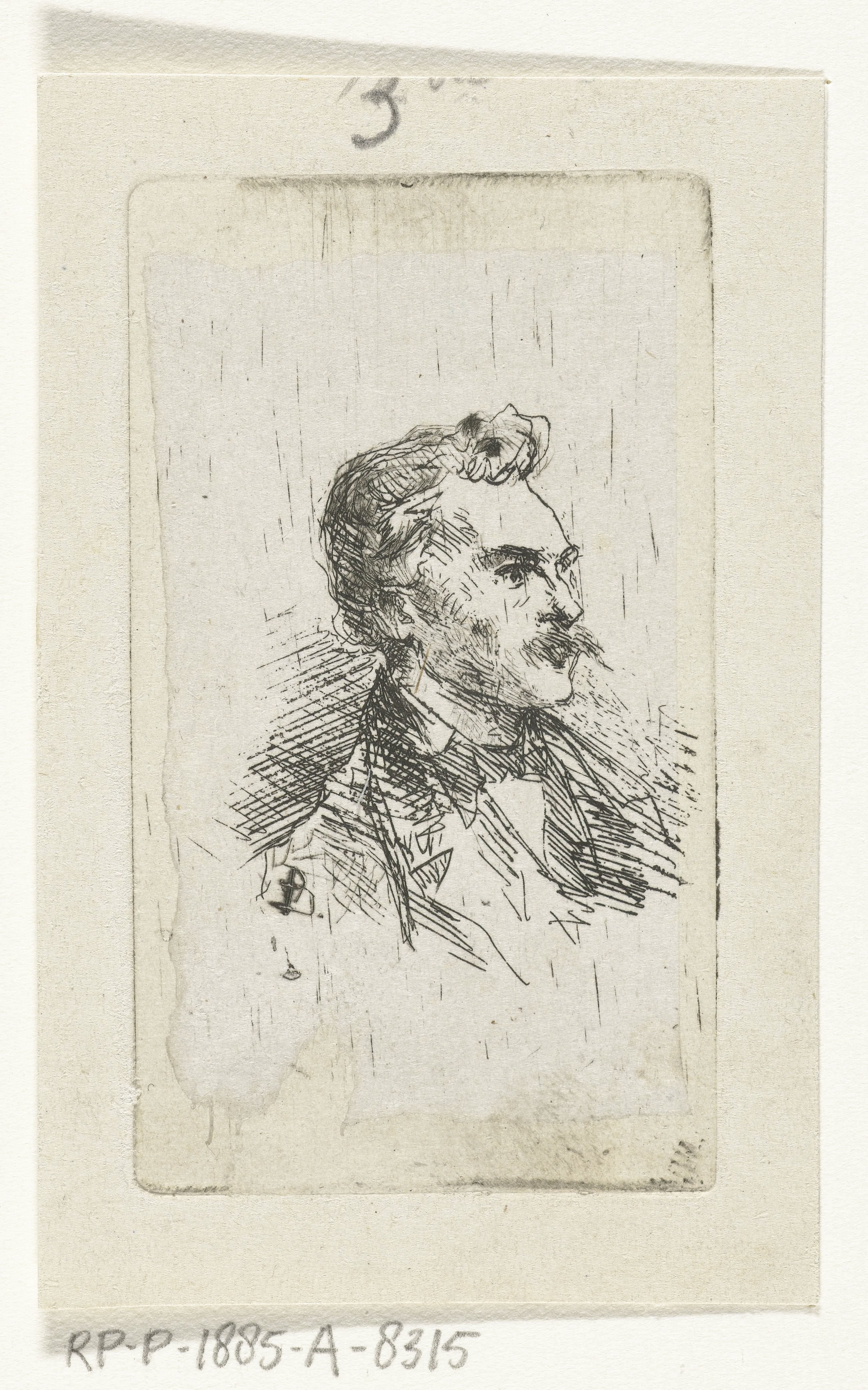 Portret van kunstenaar Frederik Hendrik Weissenbruch