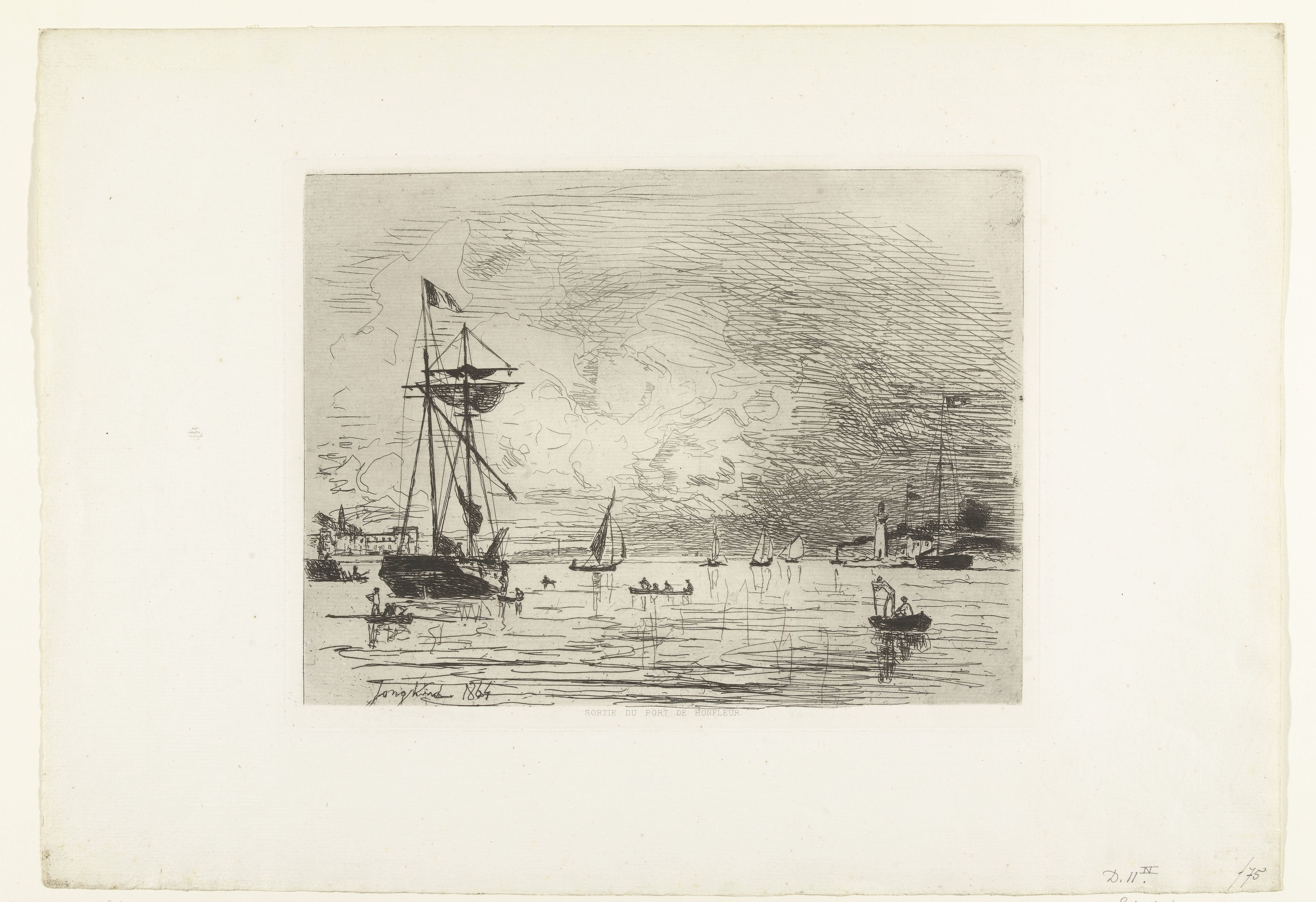 Uitgang van de haven van Honfleur