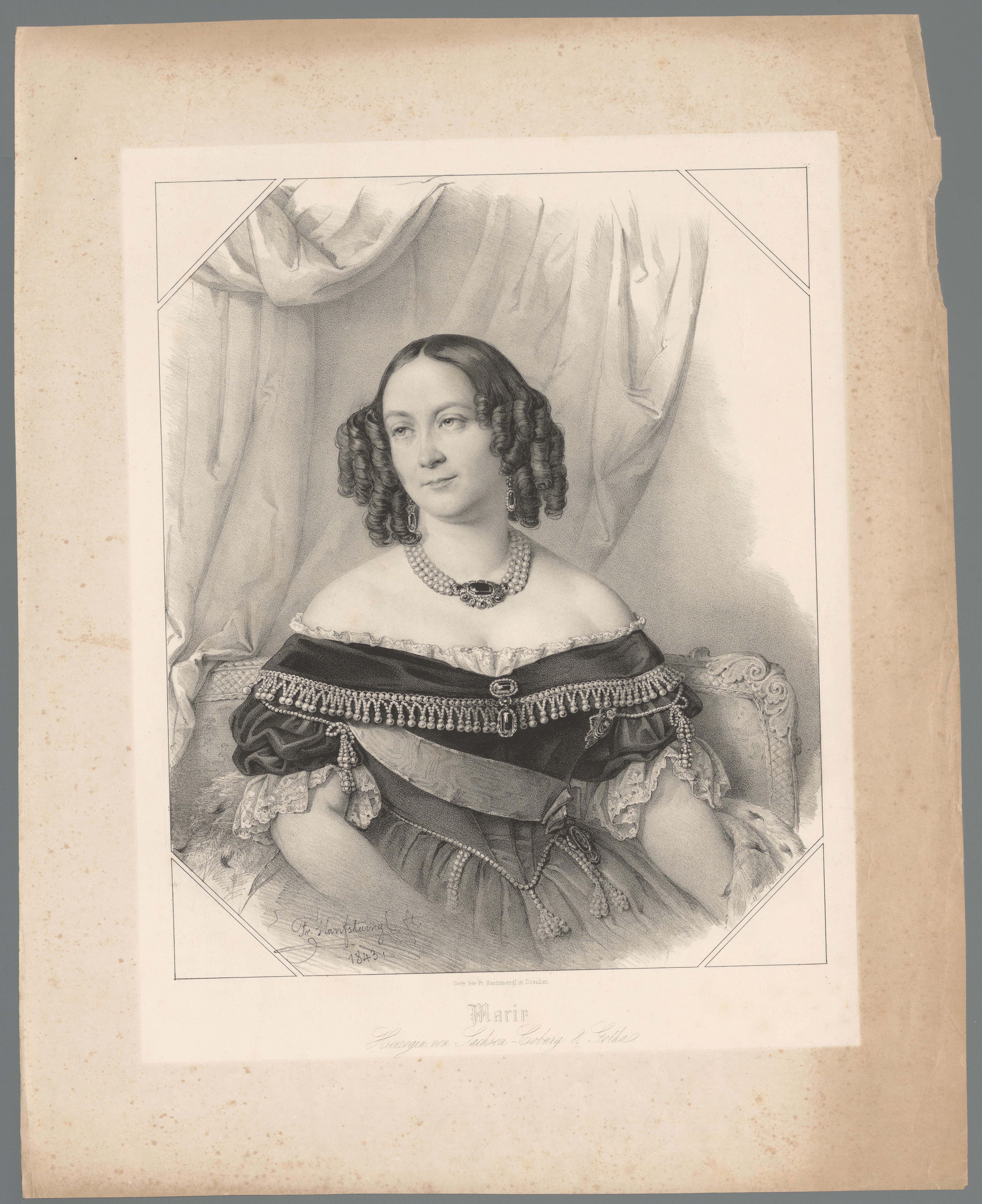 Portret van Marie, hertogin van Saksen-Coburg-Gotha