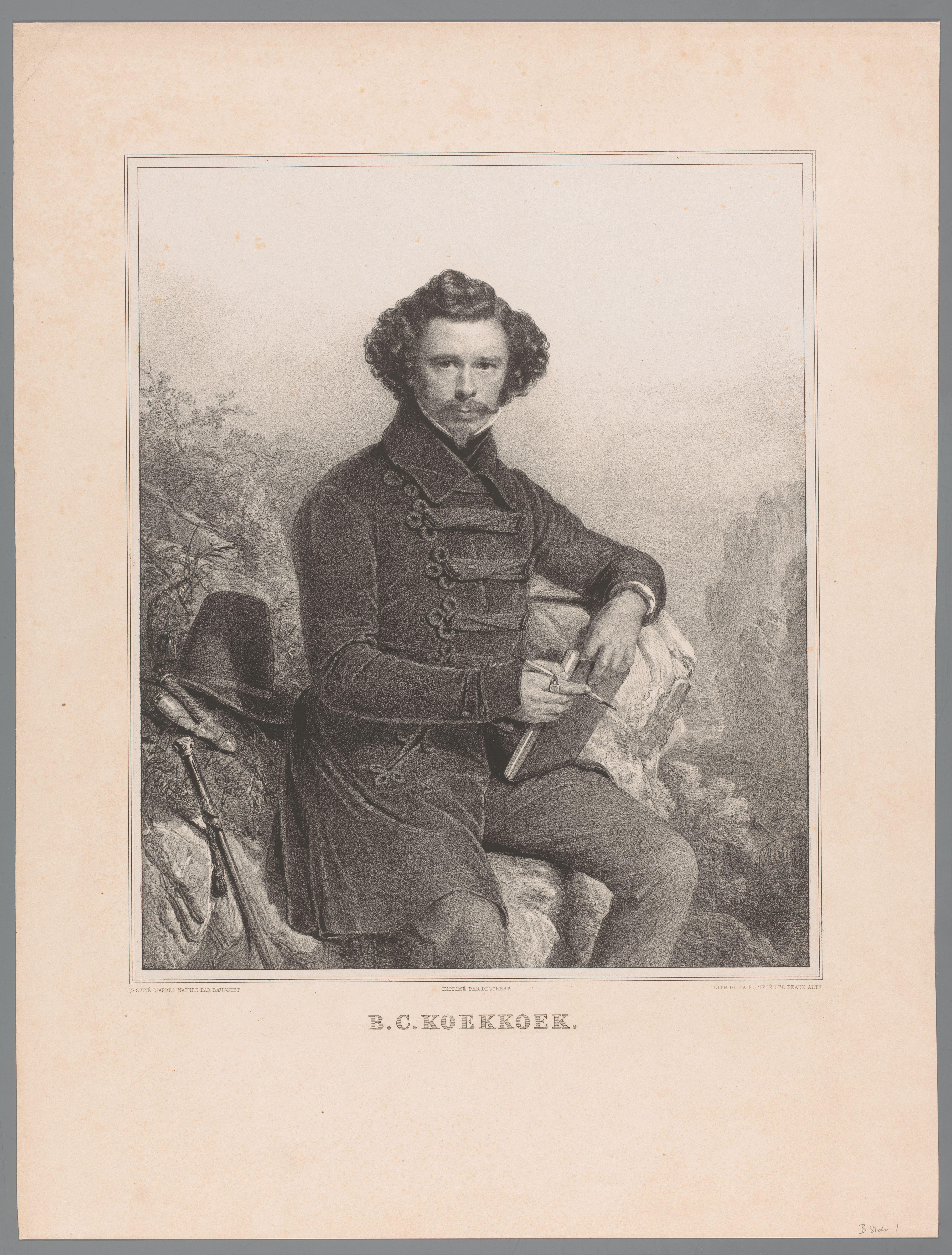 Portret van Barend Cornelis Koekkoek