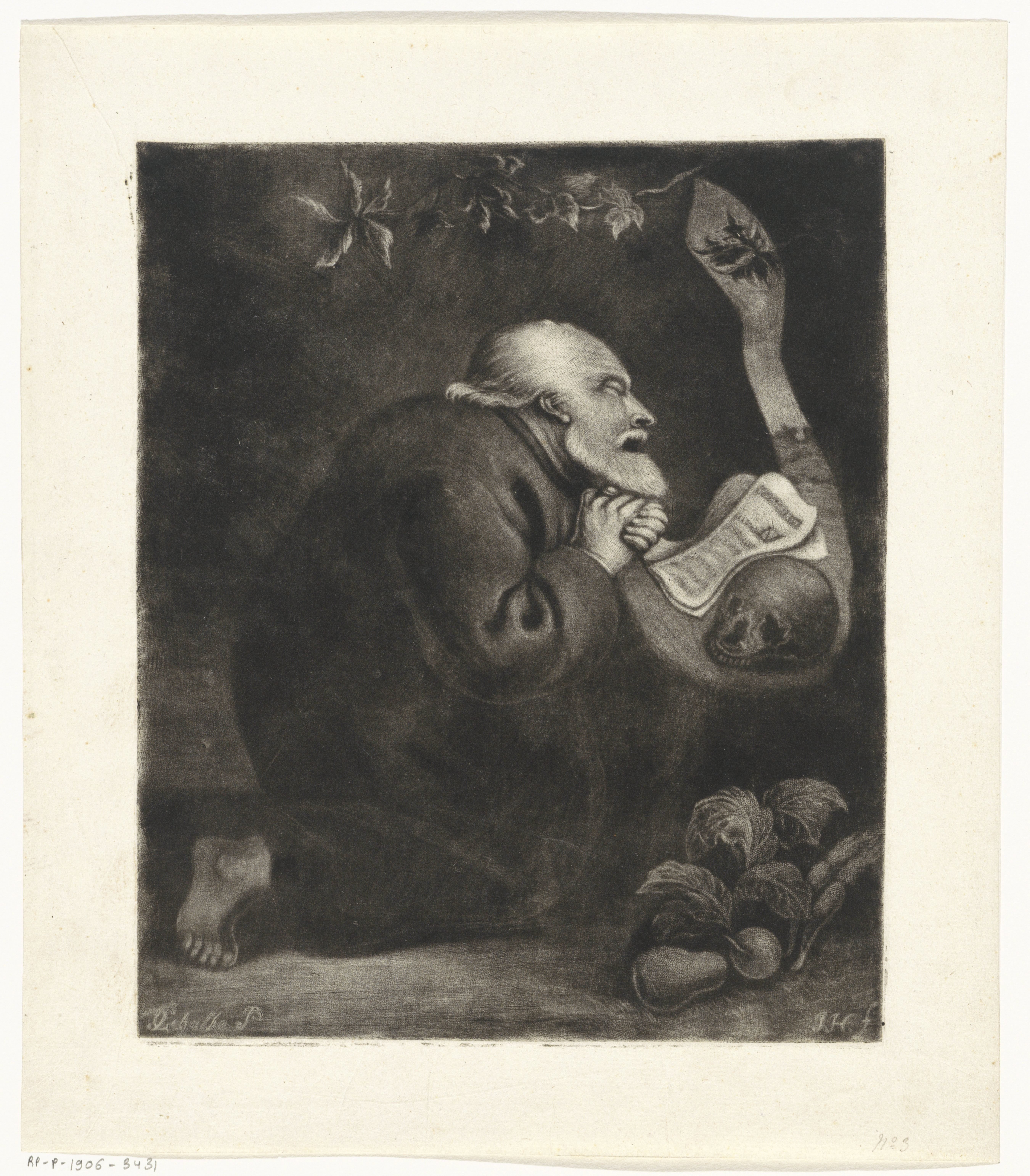 Biddende monnik, mogelijk de H. Hiëronymus