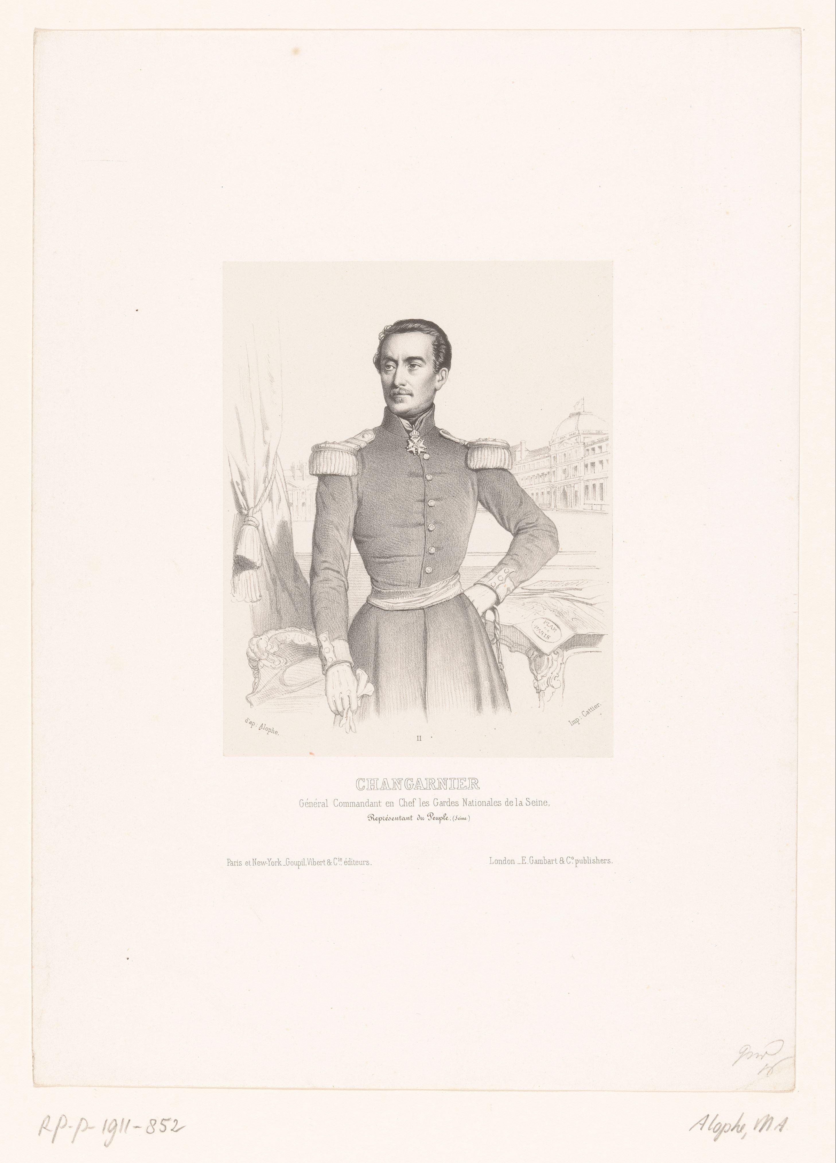 Portret van generaal Nicolas Changarnier