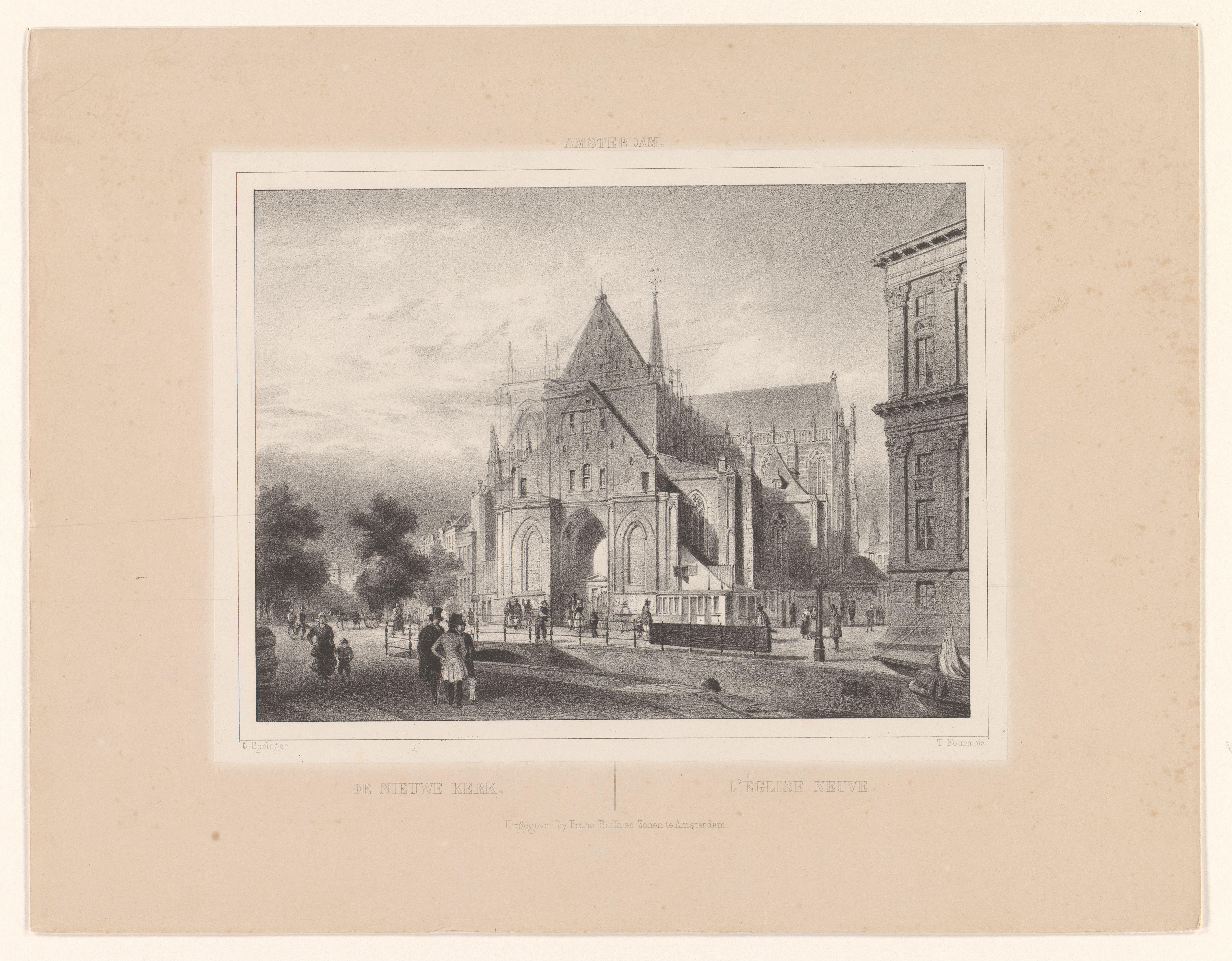 Gezicht op de Nieuwe Kerk te Amsterdam