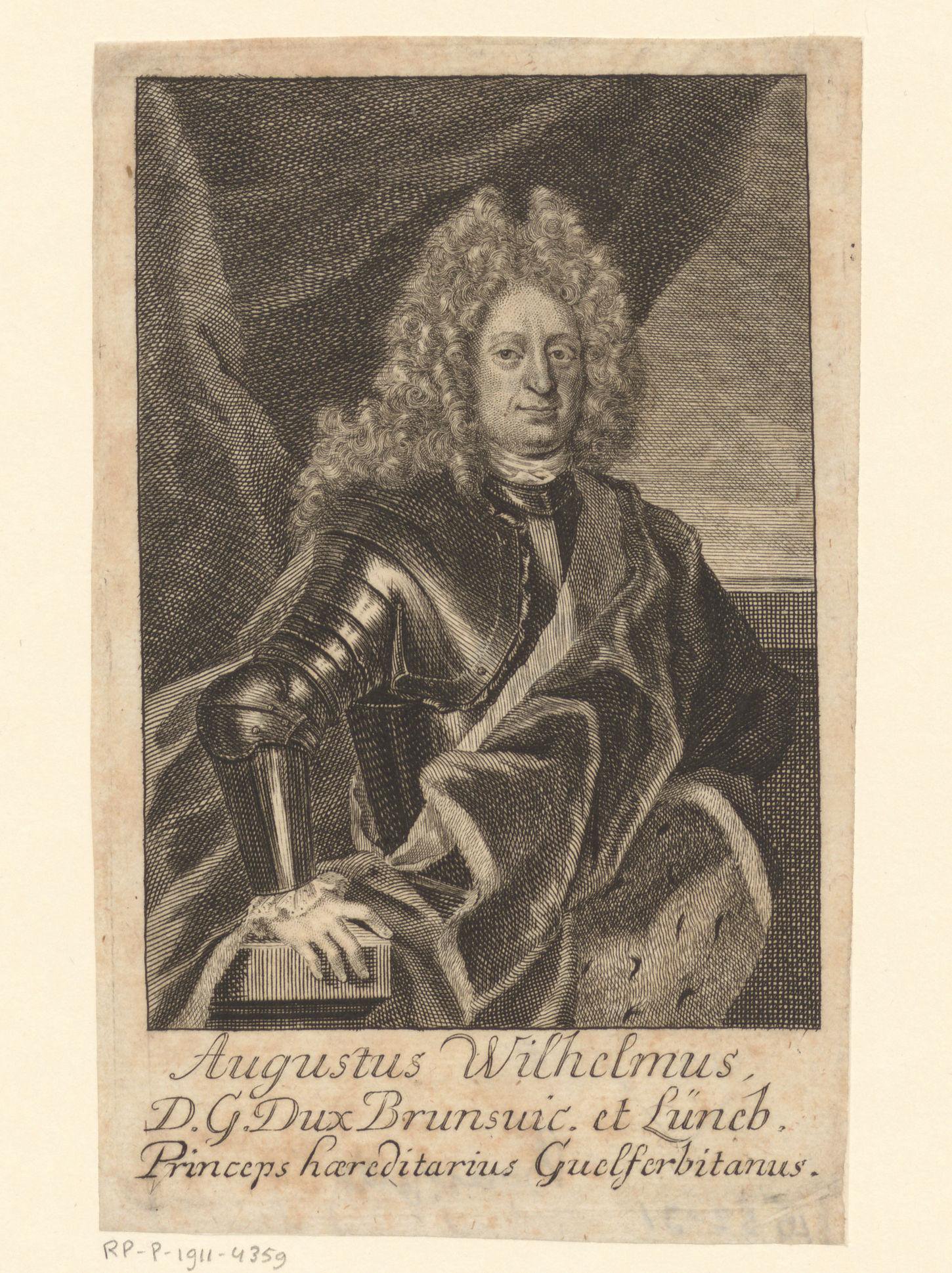 Portret van August Wilhelm von Braunschweig-Lüneburg