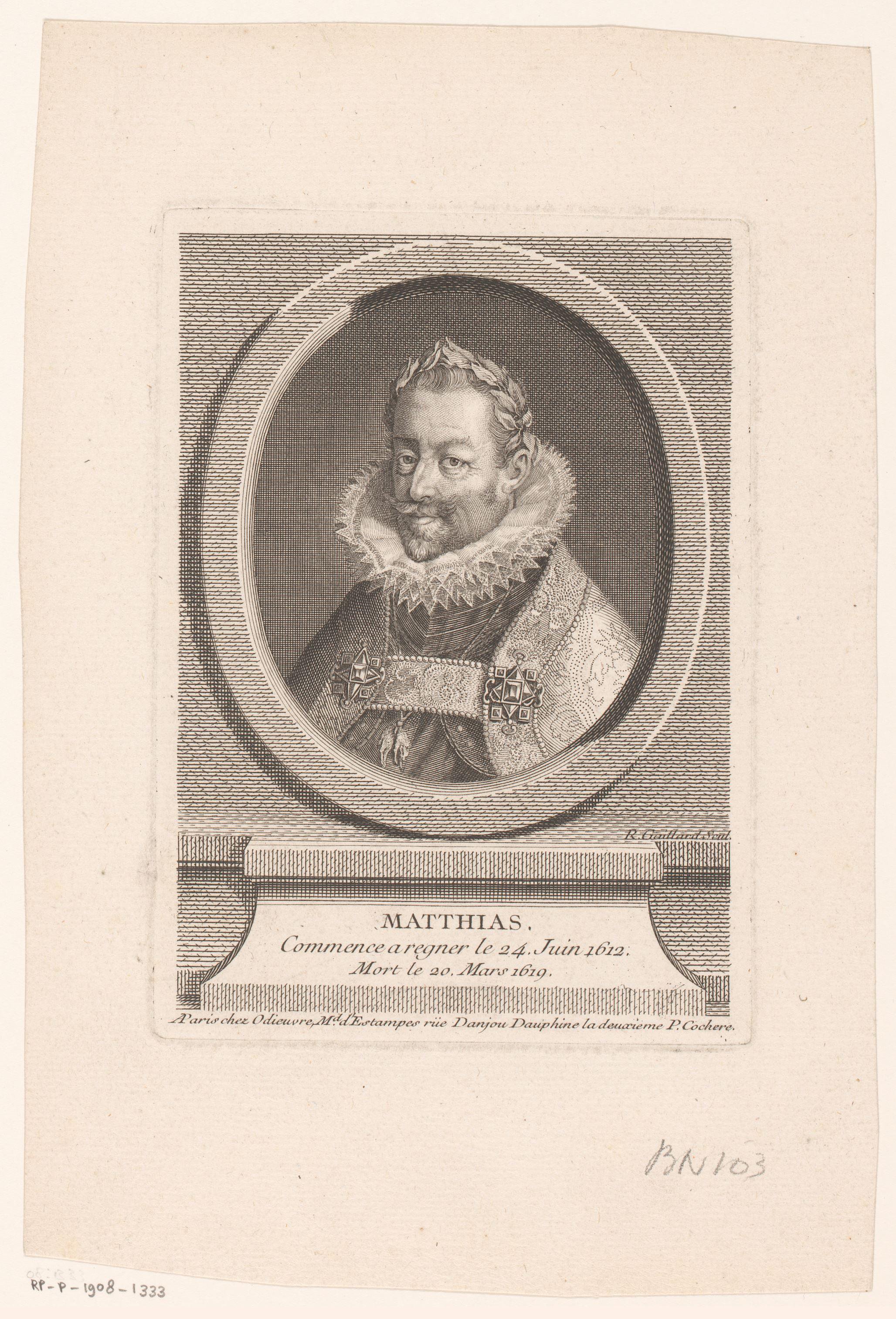 Portret van Mathias van Oostenrijk