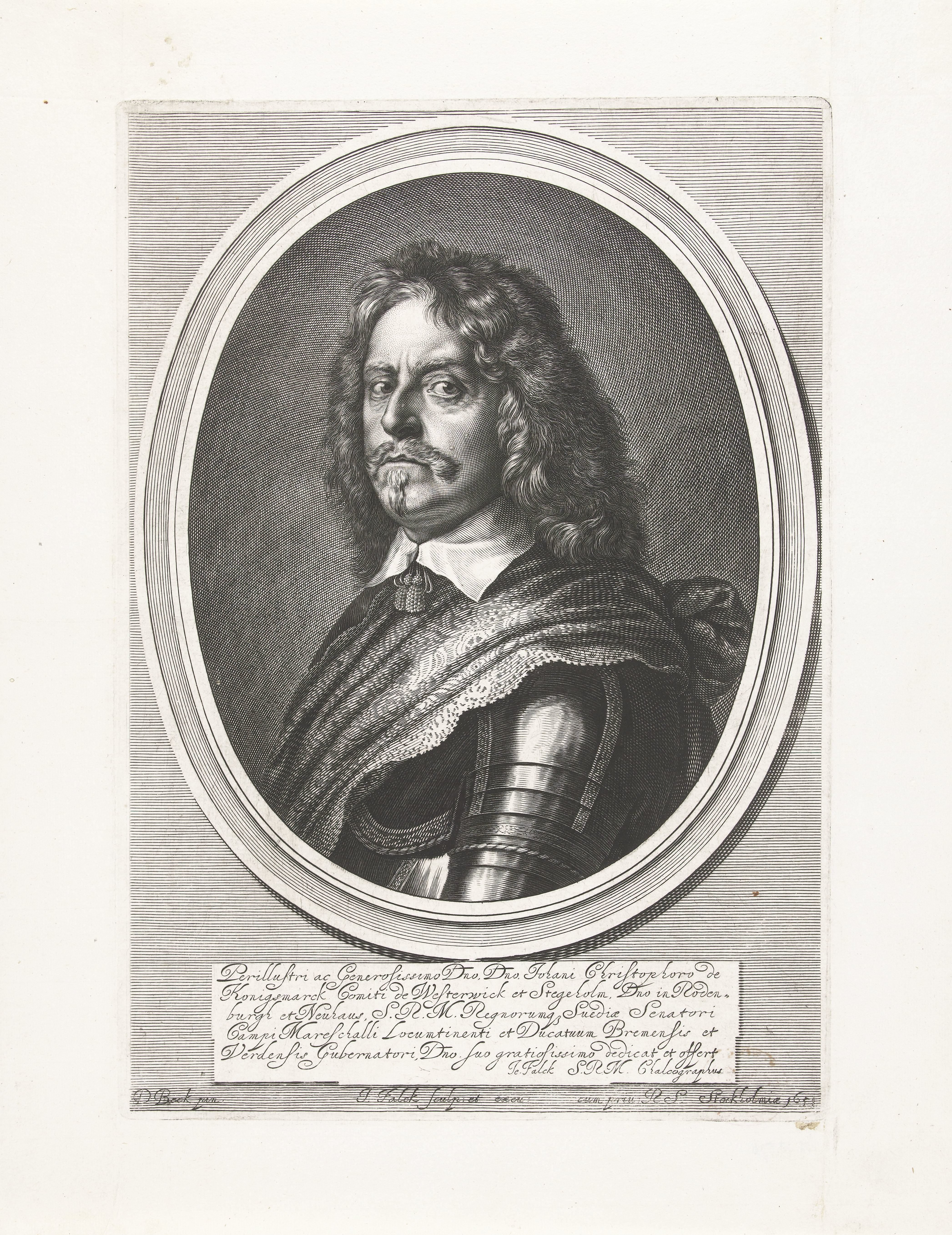 Portret van Johann Christoph Königsmark