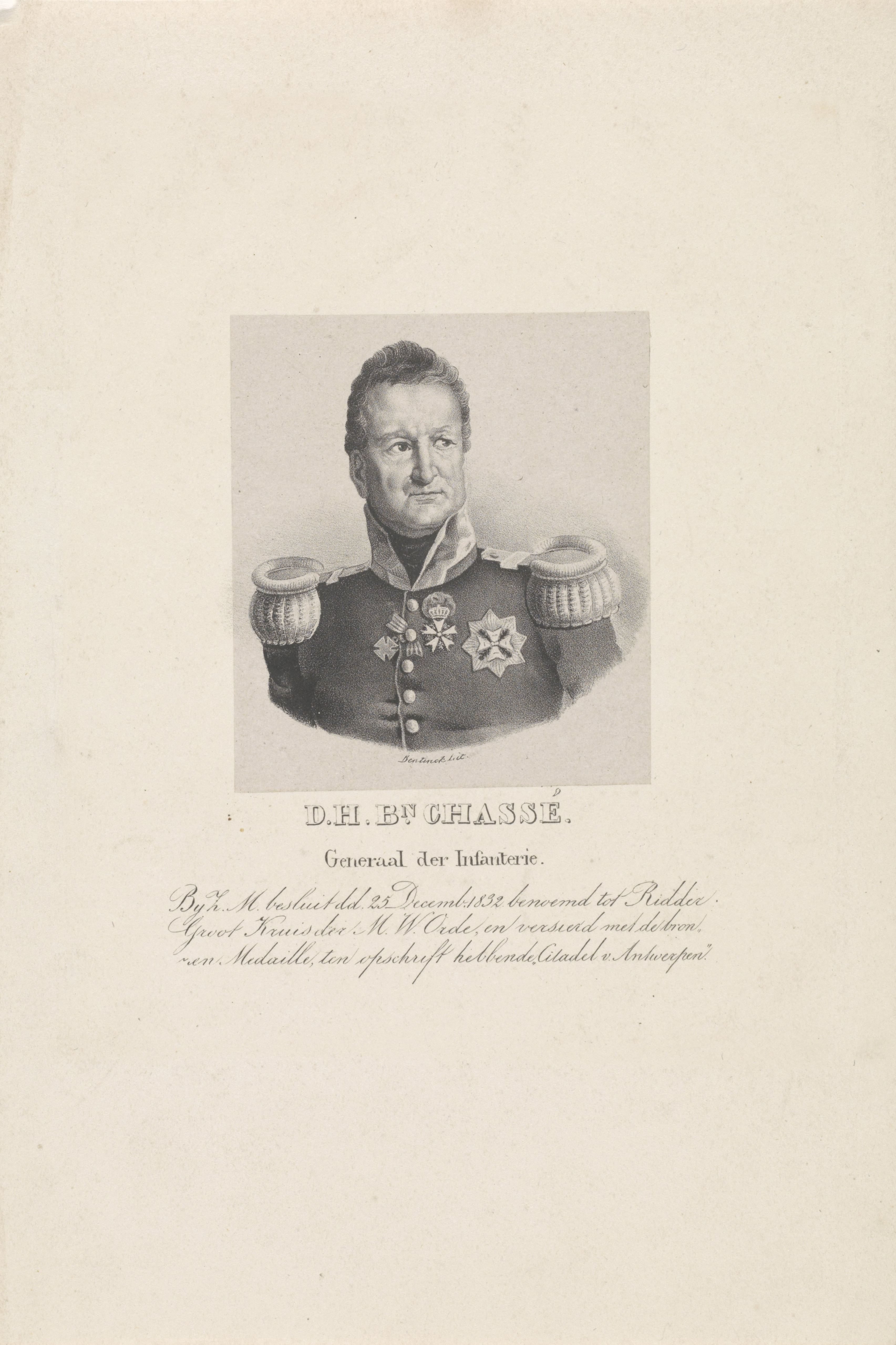 Portret van generaal David Hendrik Chassé
