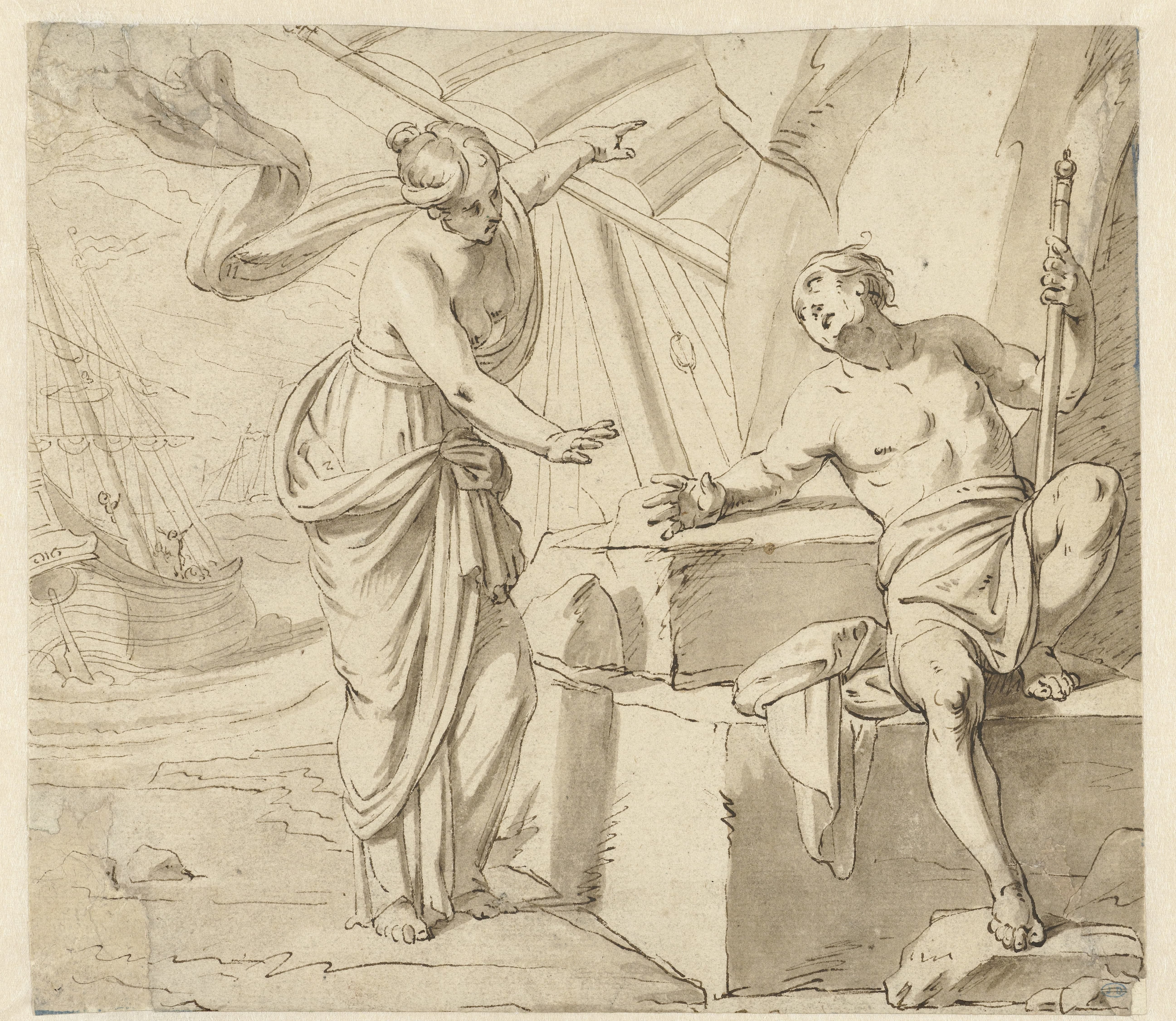 Minerva verschijnt aan Odysseus