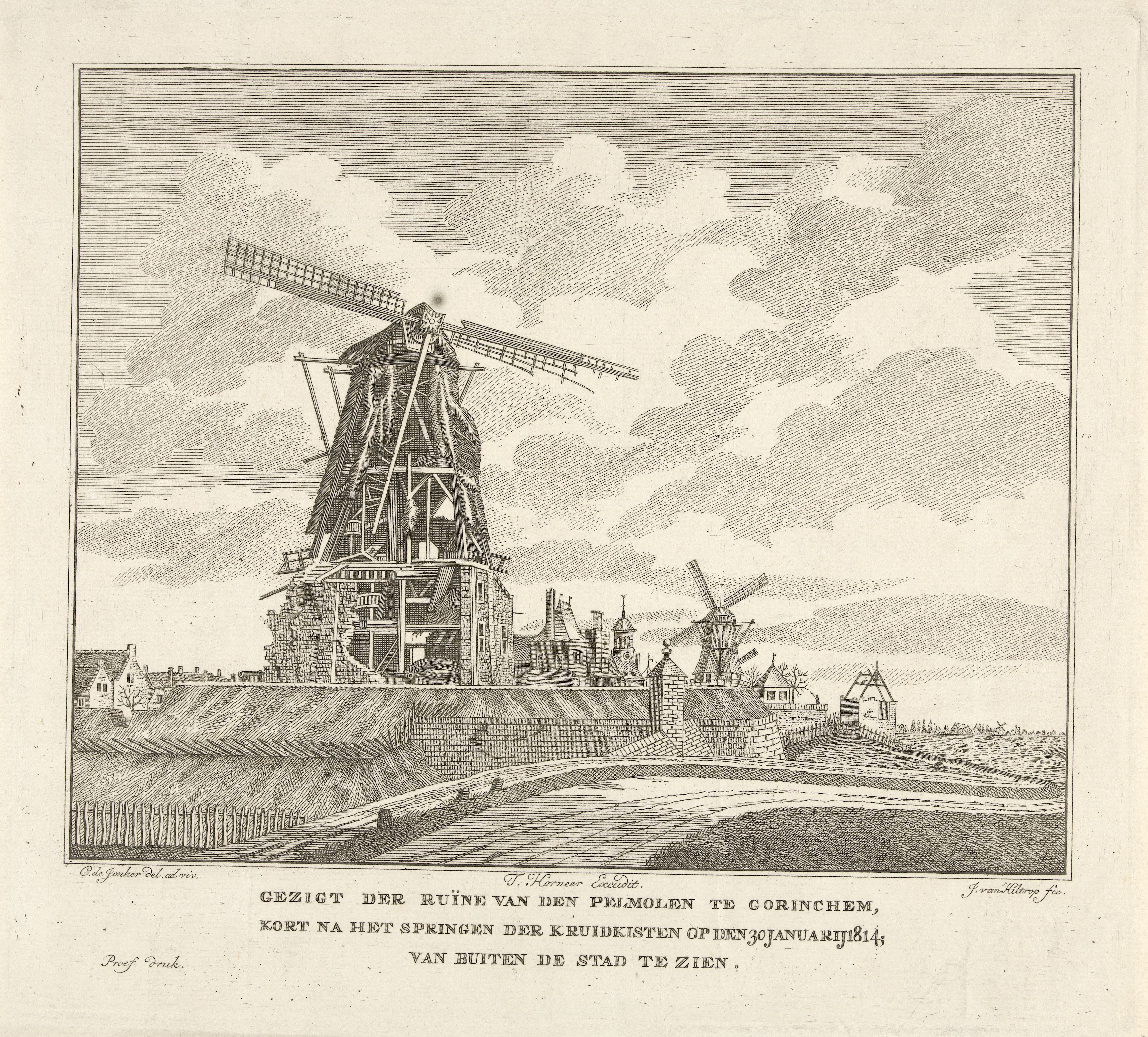 Ruïne van de pelmolen te Gorinchem