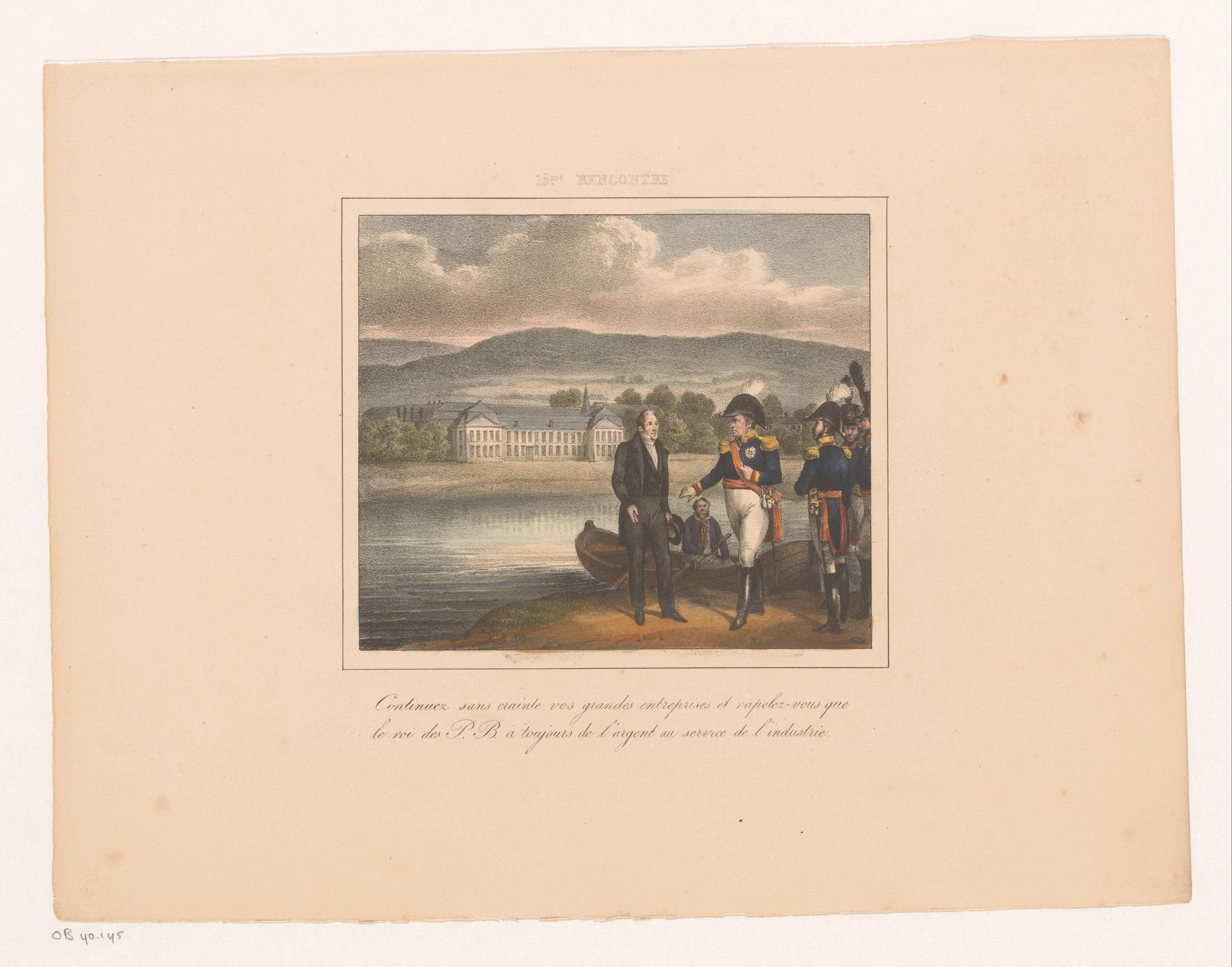 Koning Willem I ontmoet de industrieel Cockerill, 1829