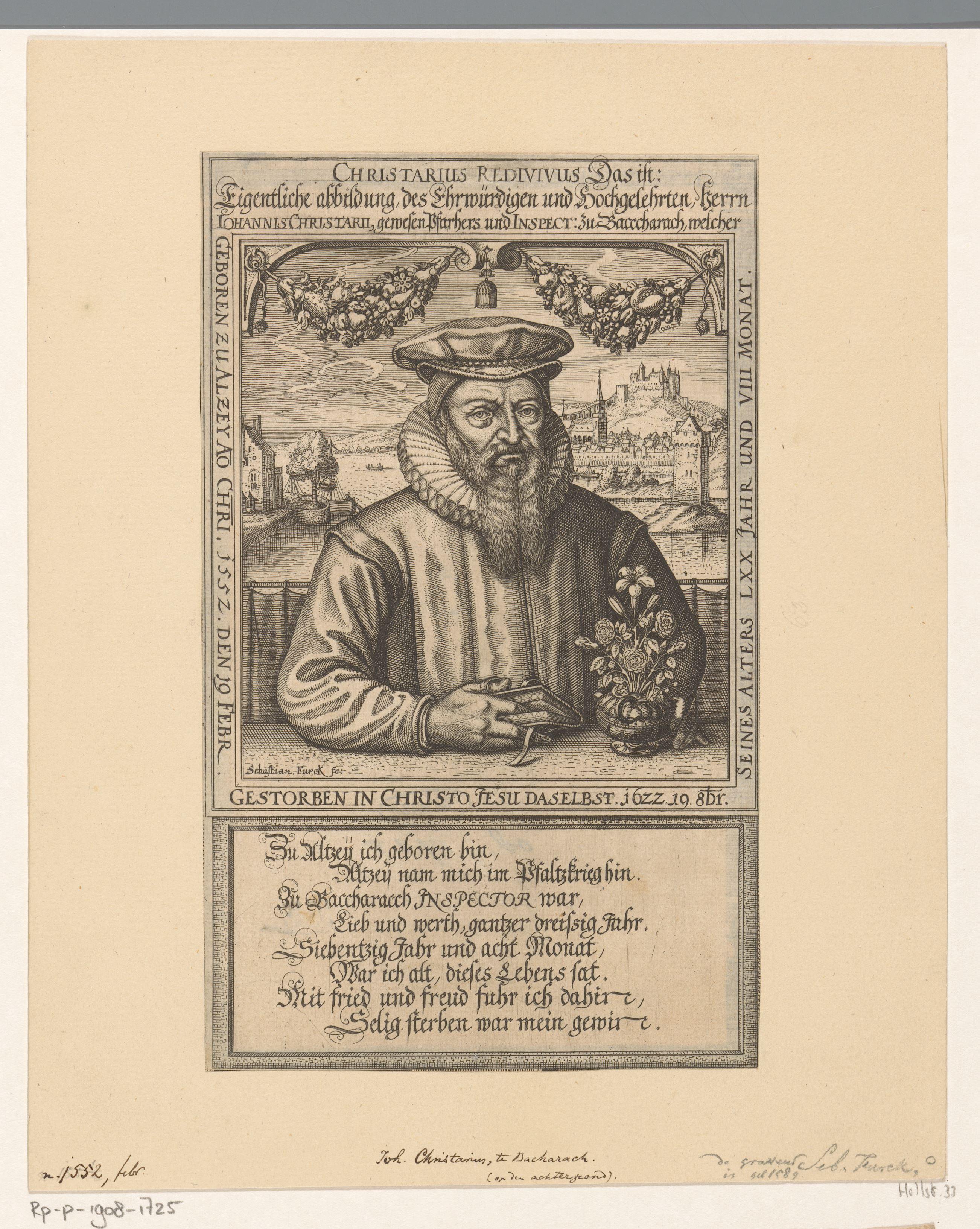 Portret van Johannes Christarius