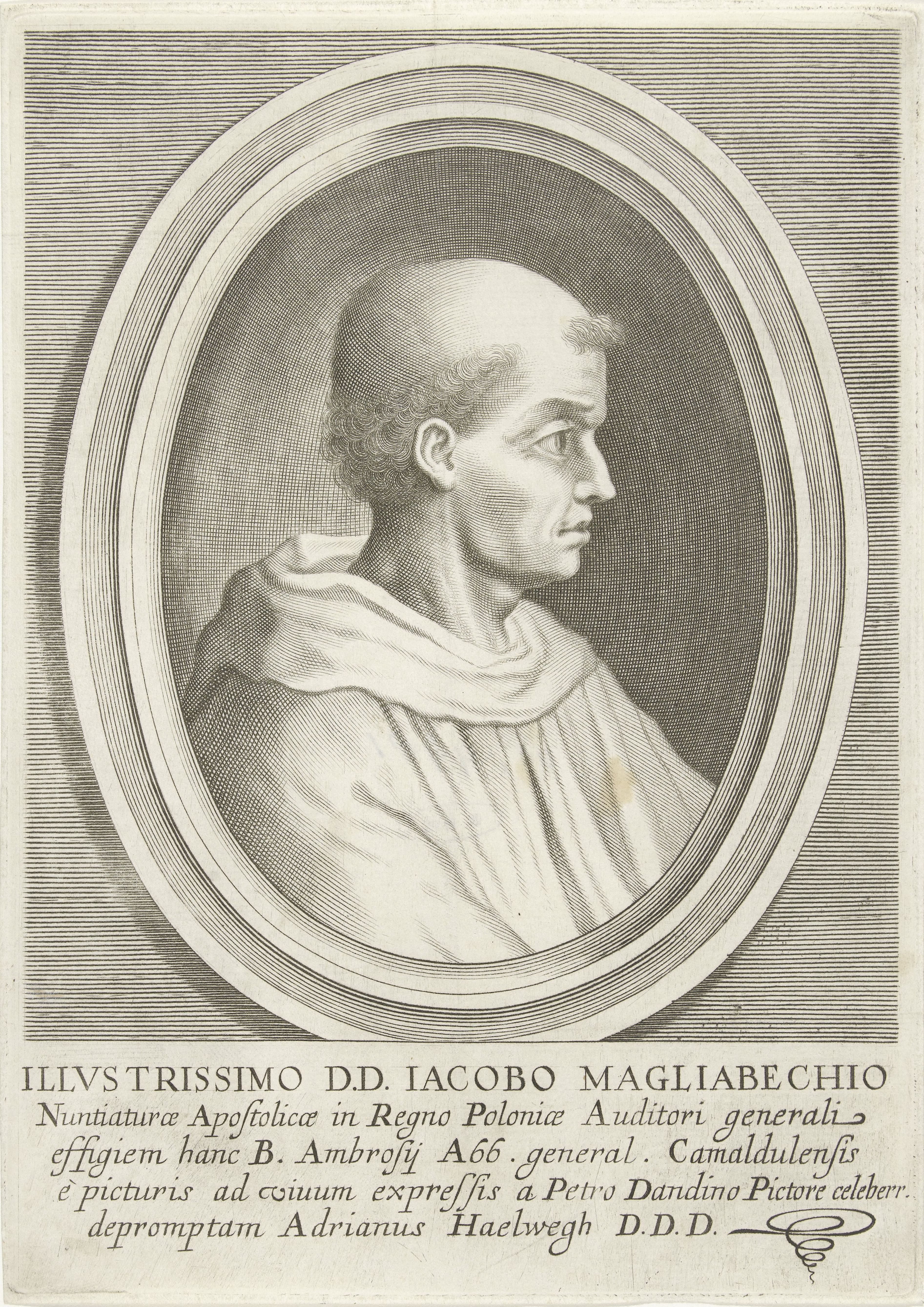 Portret van Jacobus Magliabechius