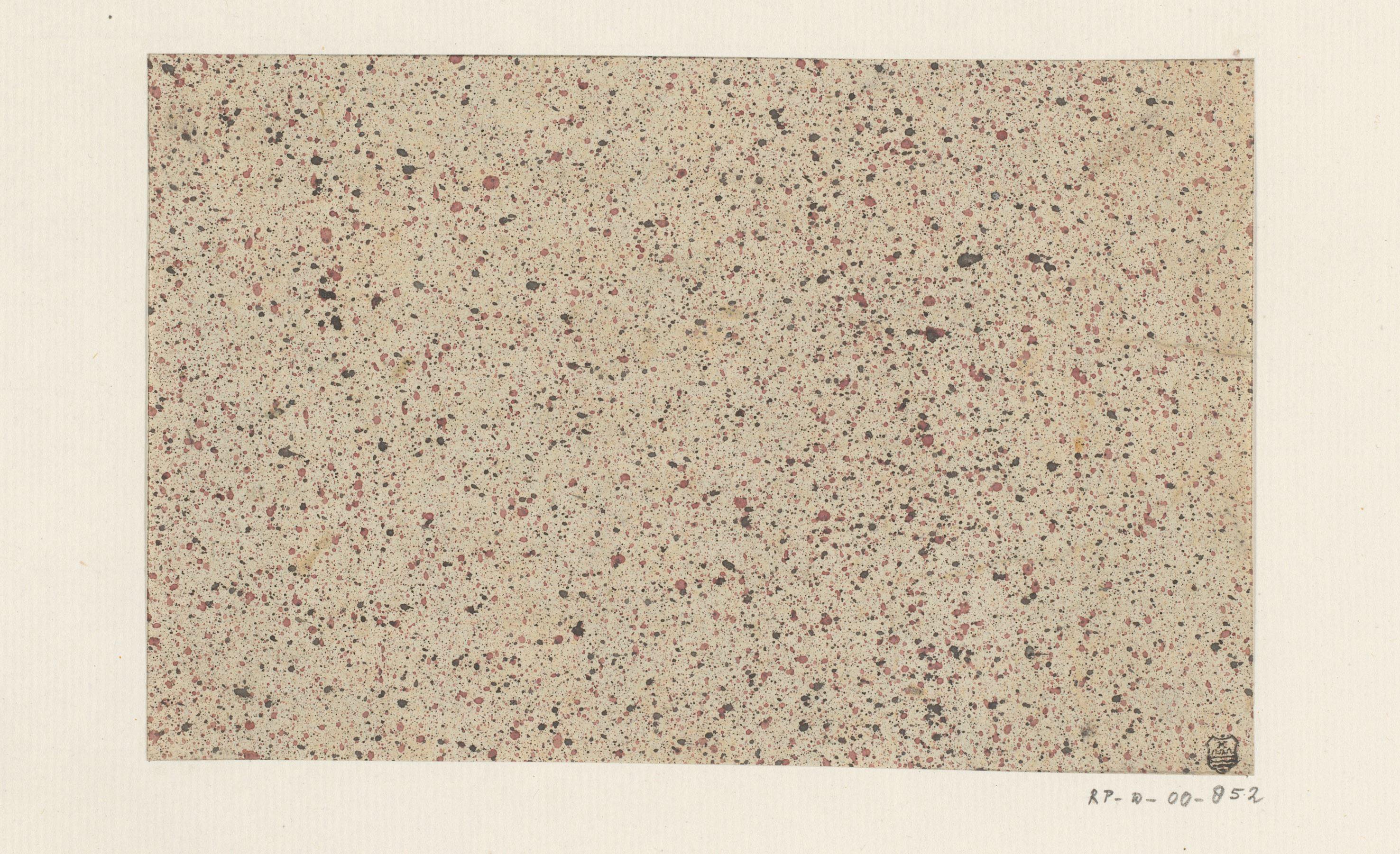 Rood en zwart gespikkeld papier