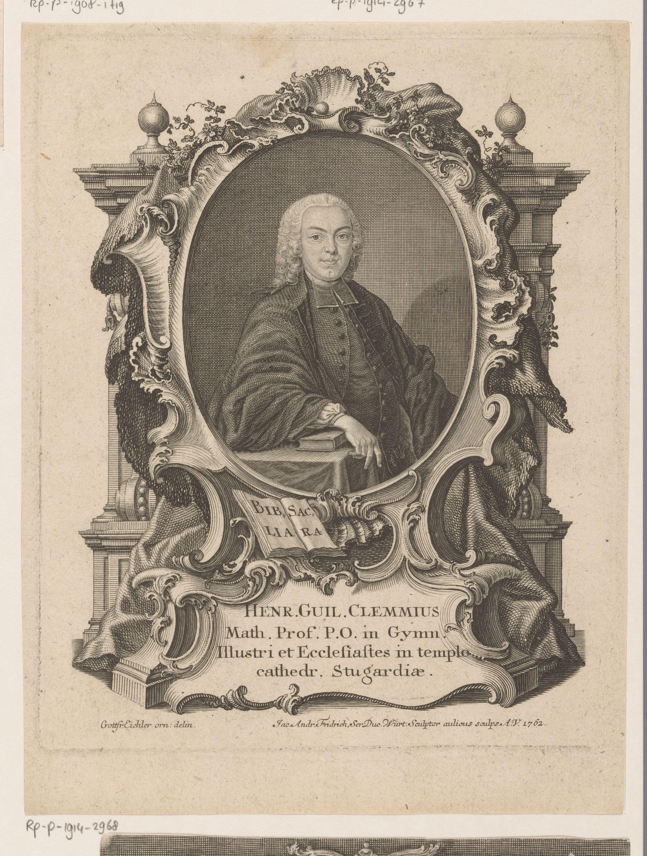 Portret van Heinrich Wilhelm Clemm