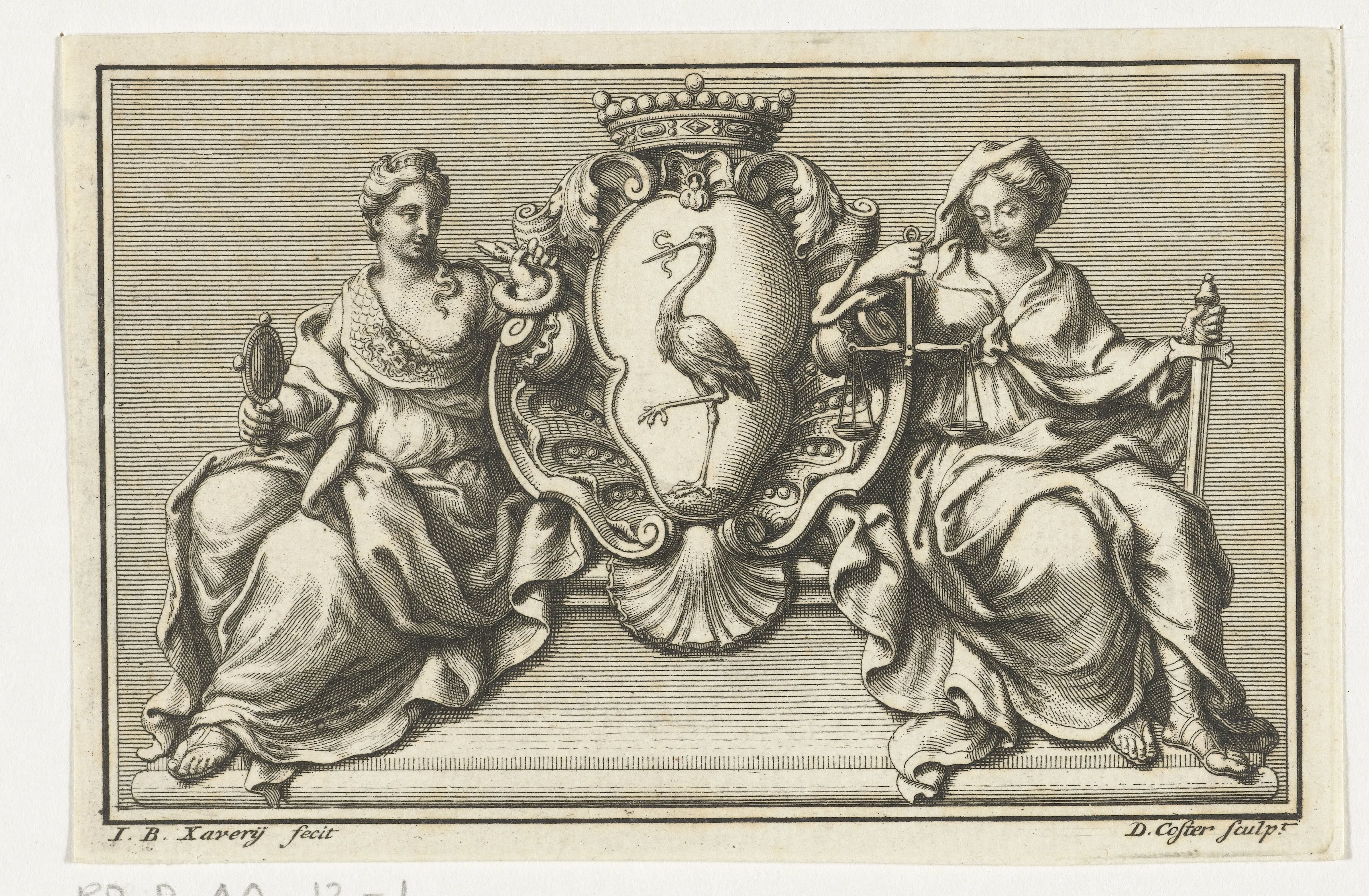 Vignet met het stadswapen van Den Haag