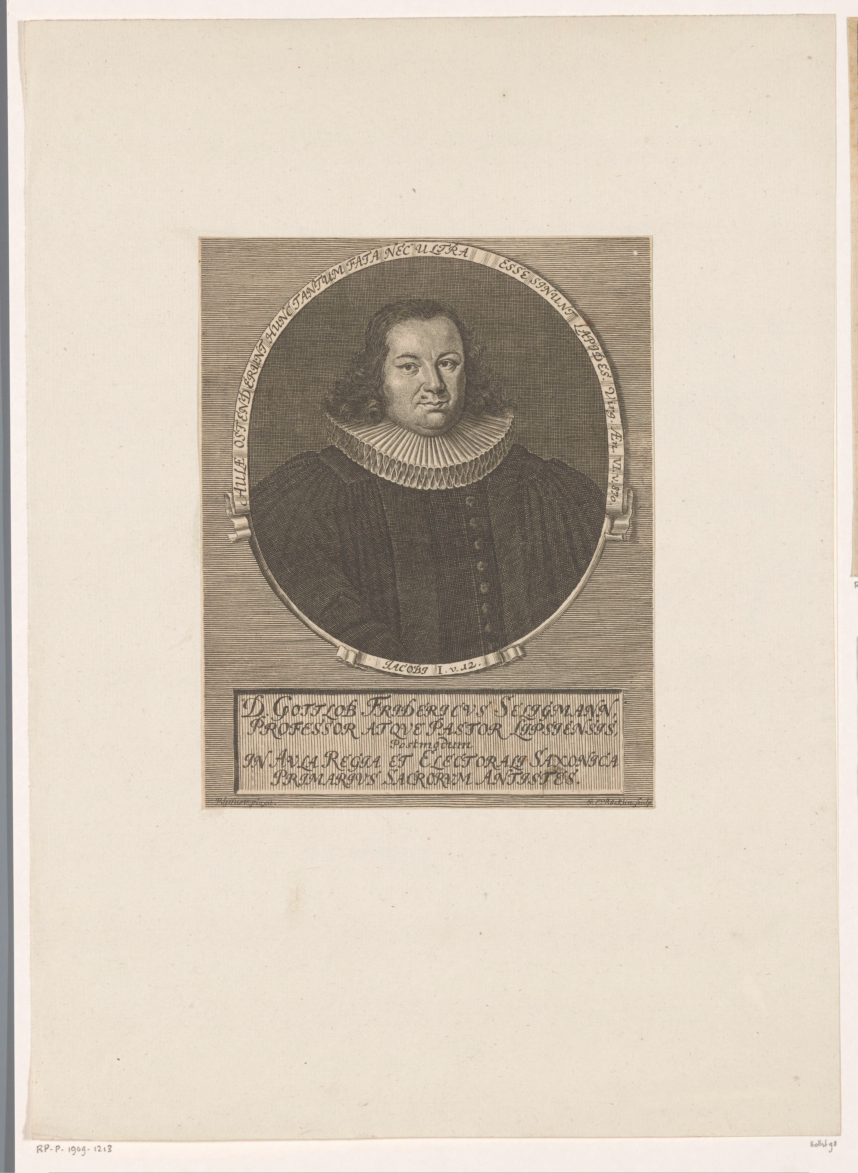 Portret van Gottlob Friedrich Seligmann