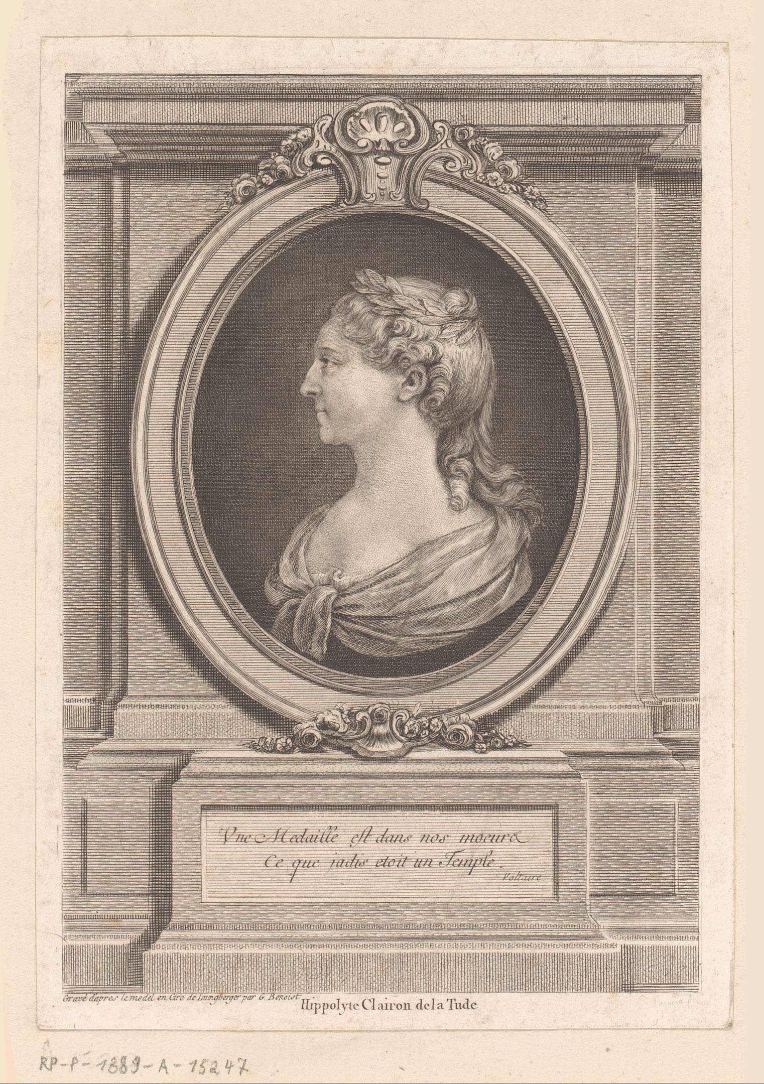 Portret van Claire Clairon