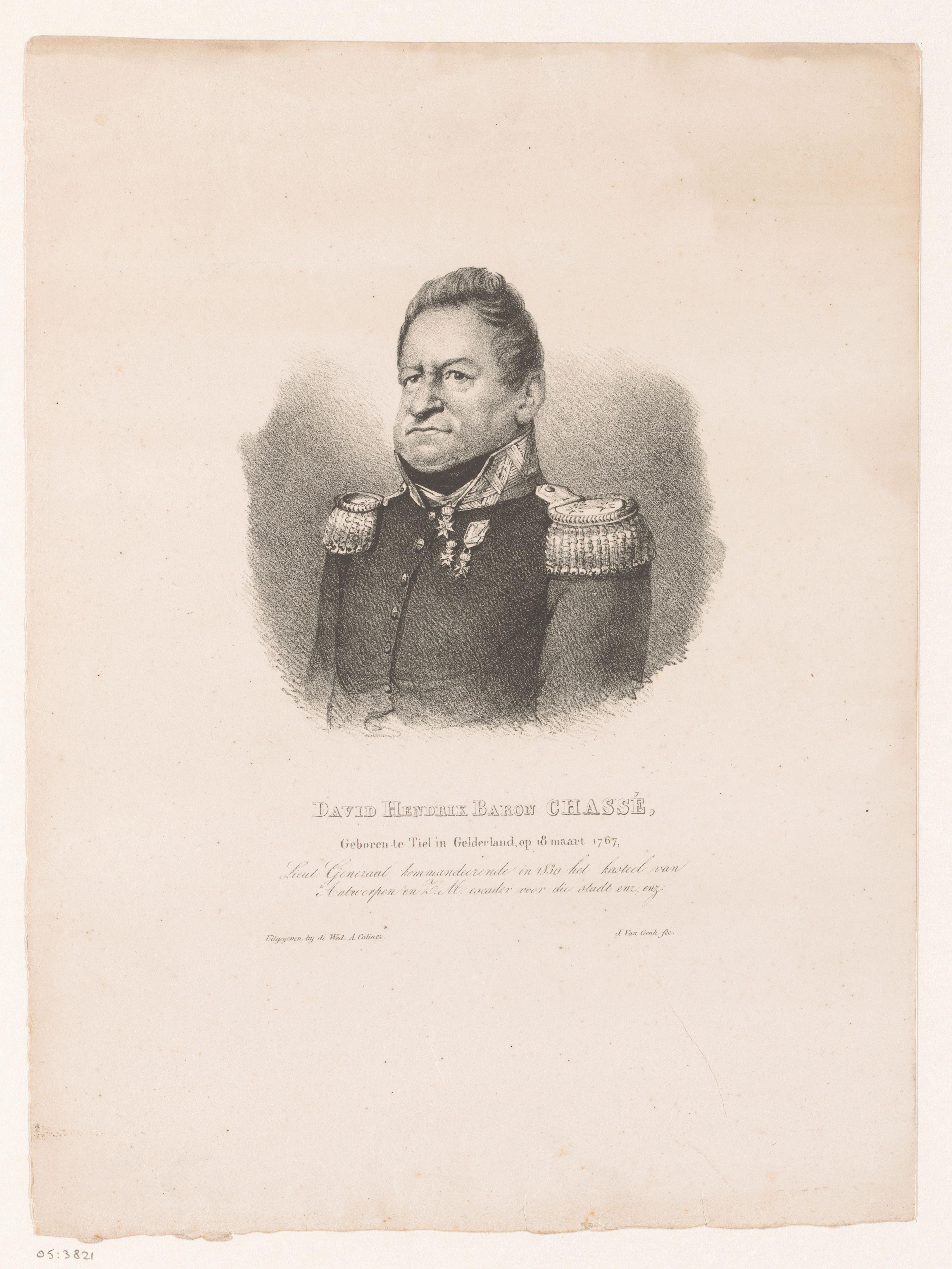 Portret van David Hendrik Chassé