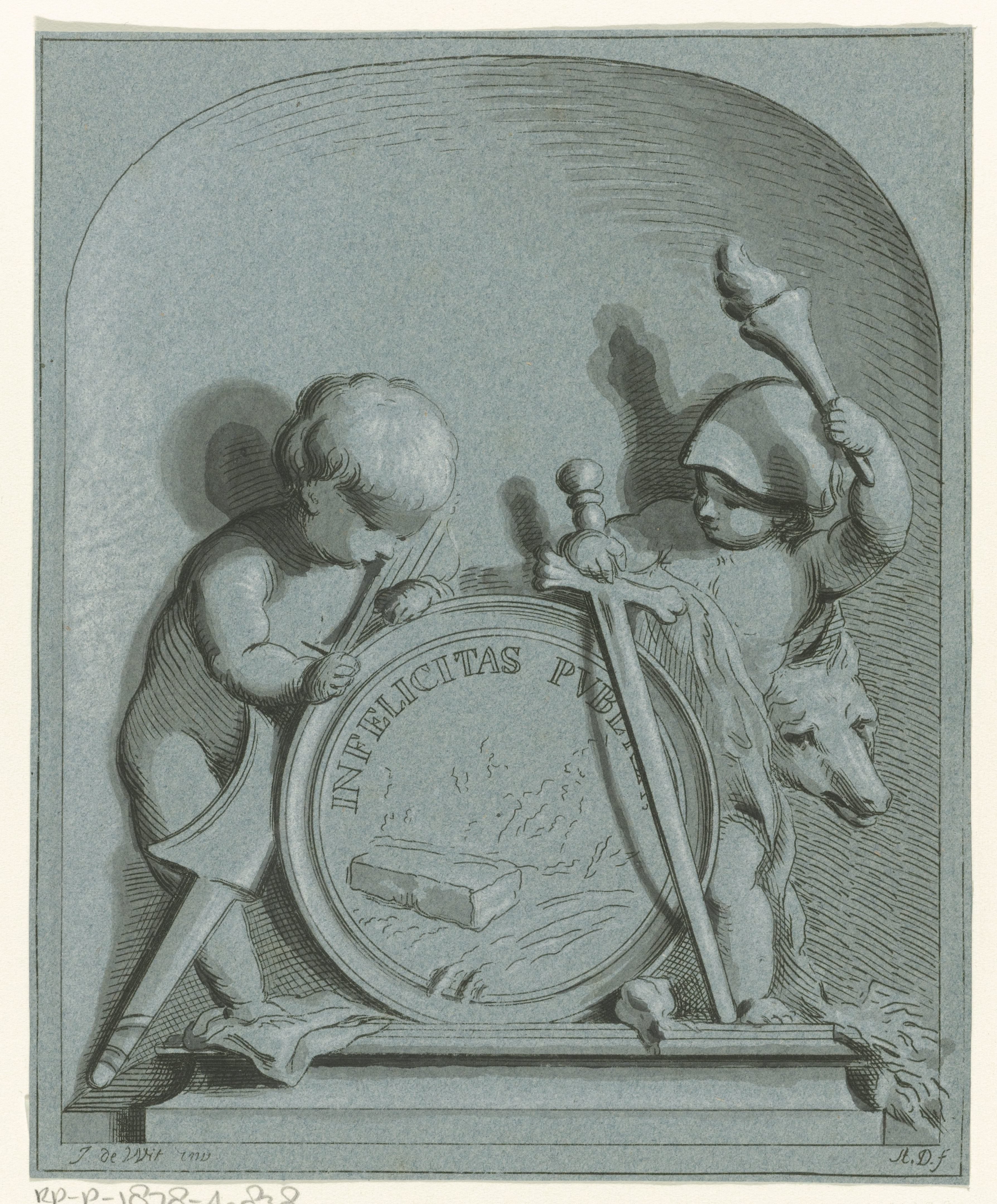 Allegorie met twee putti
