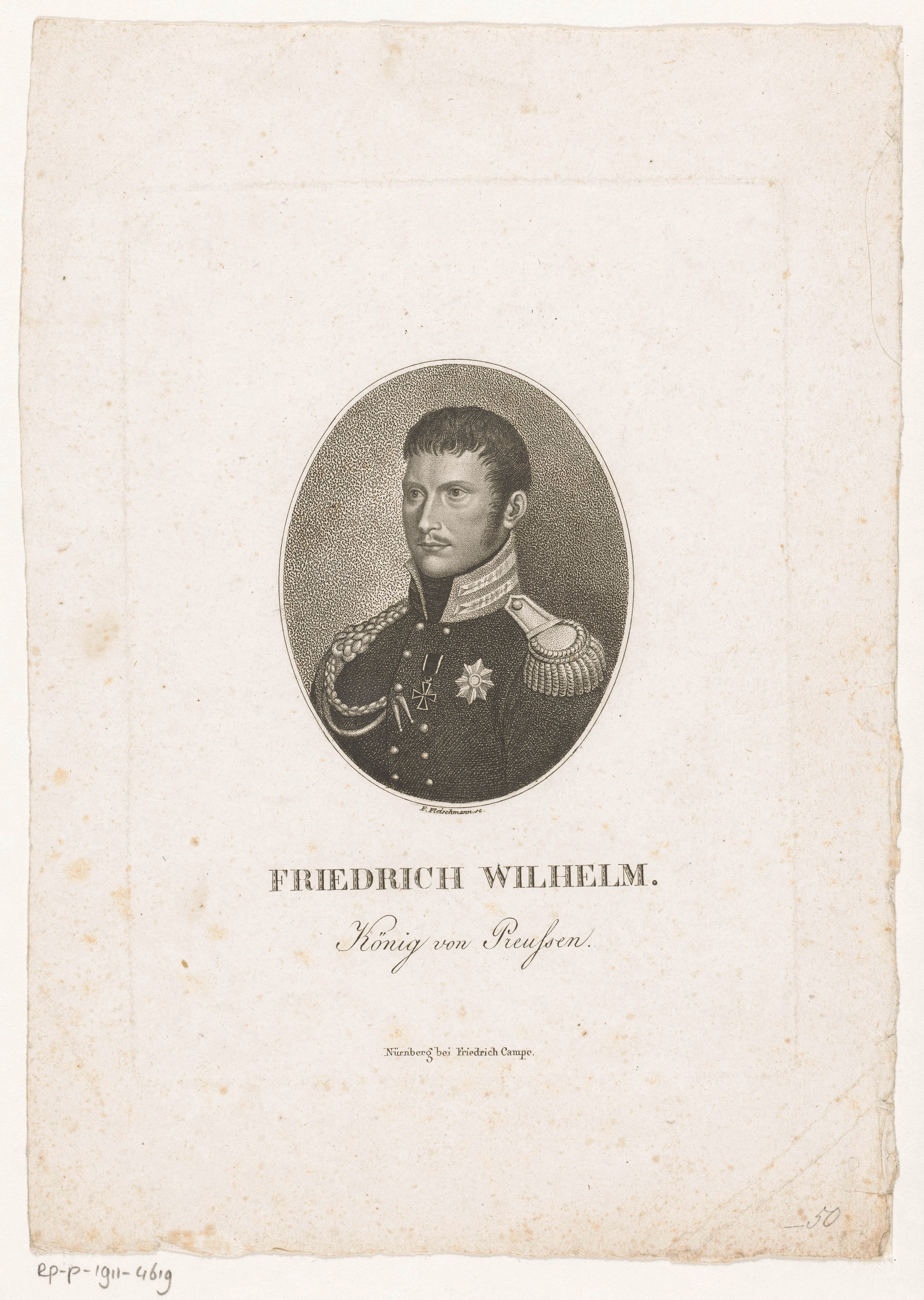 Portret van Frederik Willem III