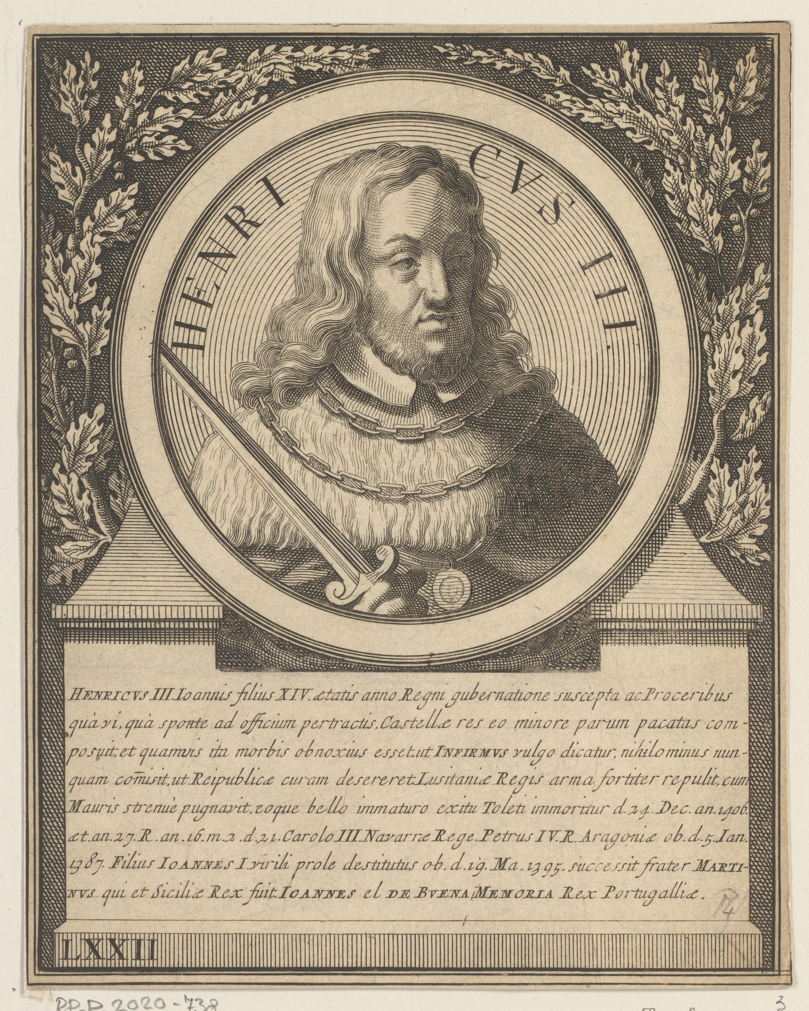 Portret van Hendrik III, koning van Castilië