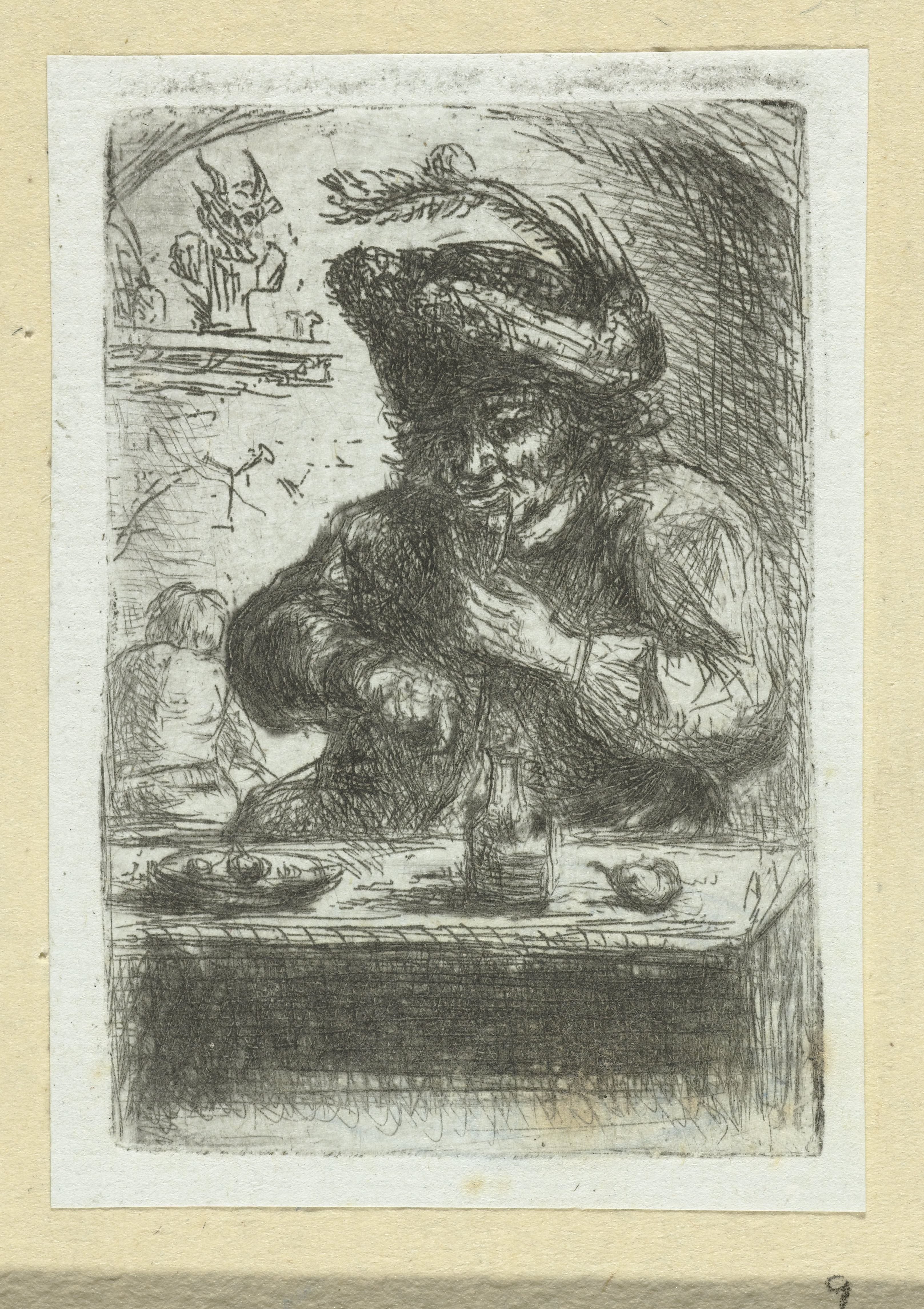 Man aan de eettafel