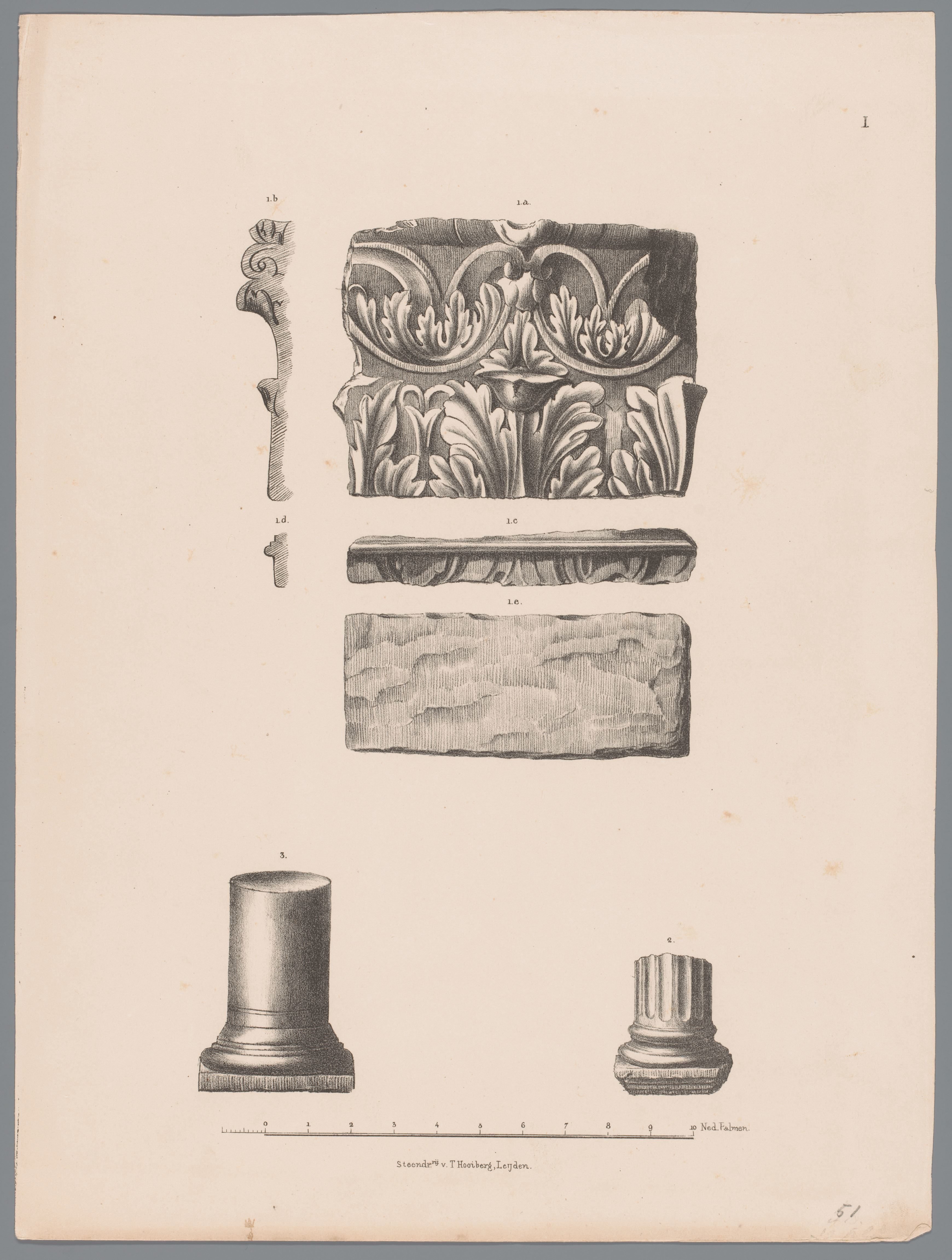 Bouwfragmenten, pl. I
