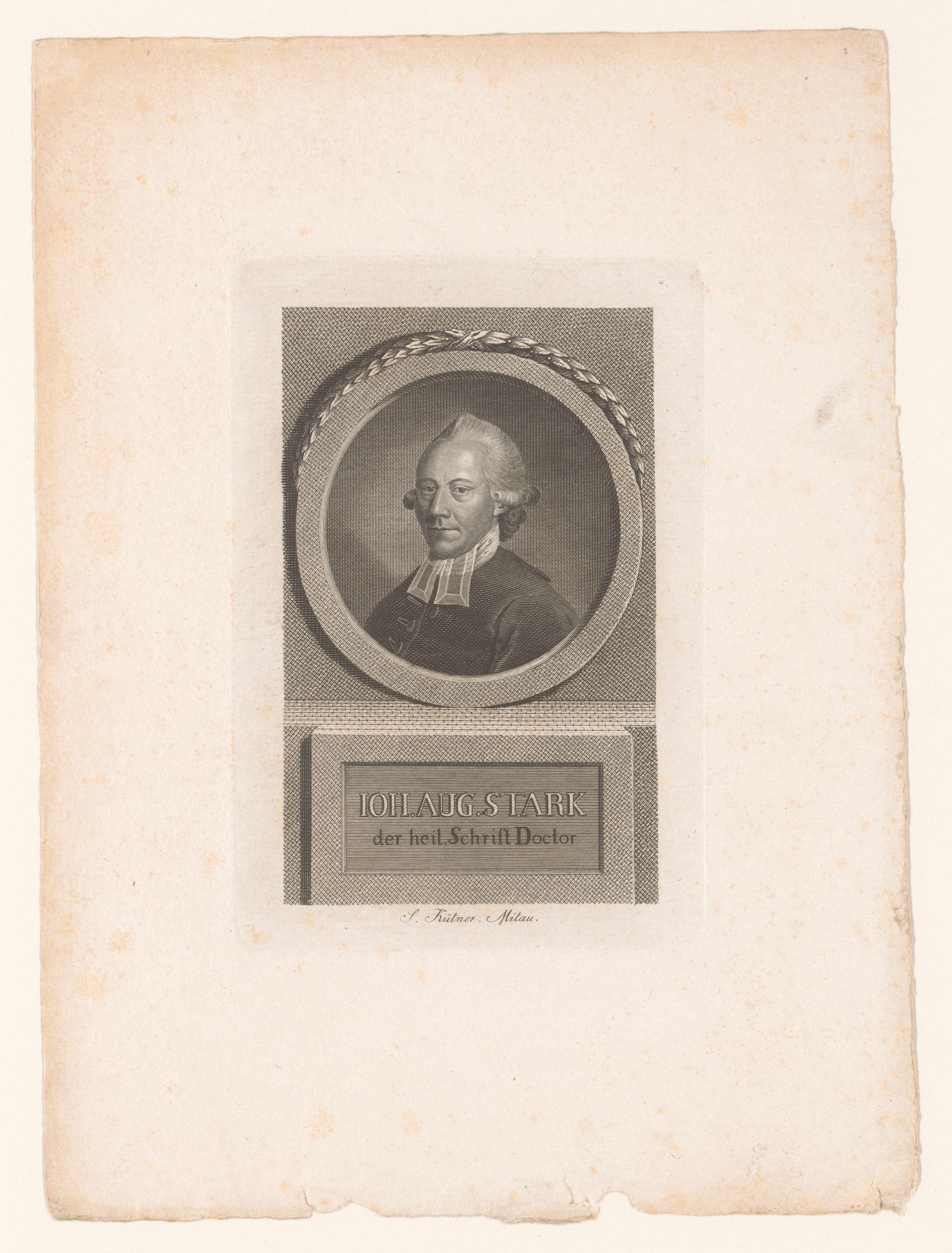 Portret van Johann August Starck