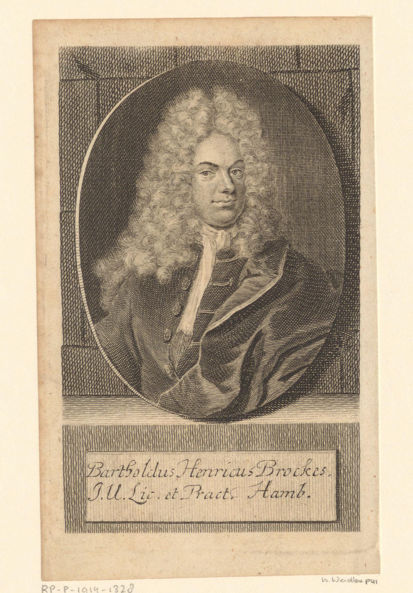 Portret van Barthold Hinrich Brockes