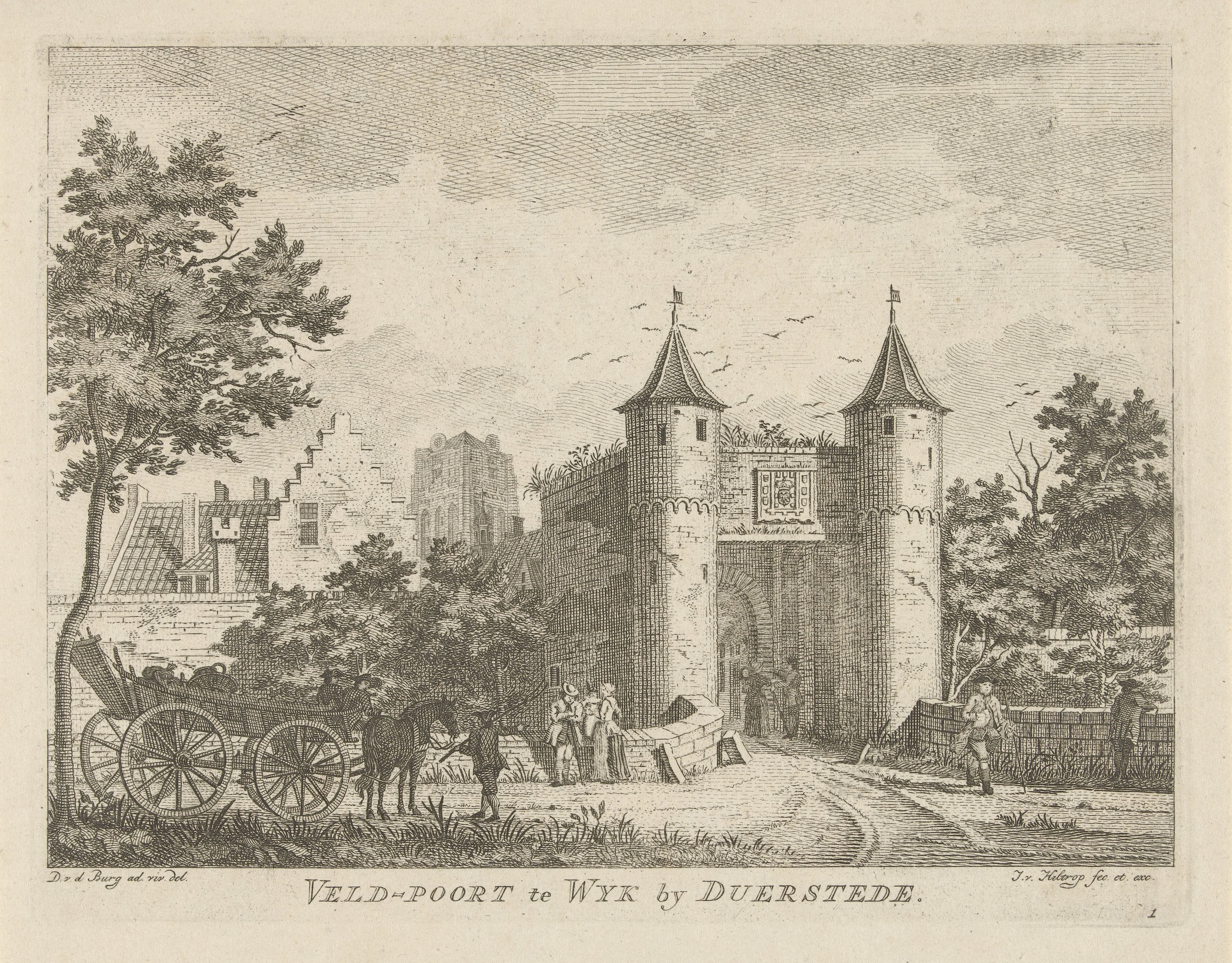 Gezicht op de stadspoort van Wijk bij Duurstede