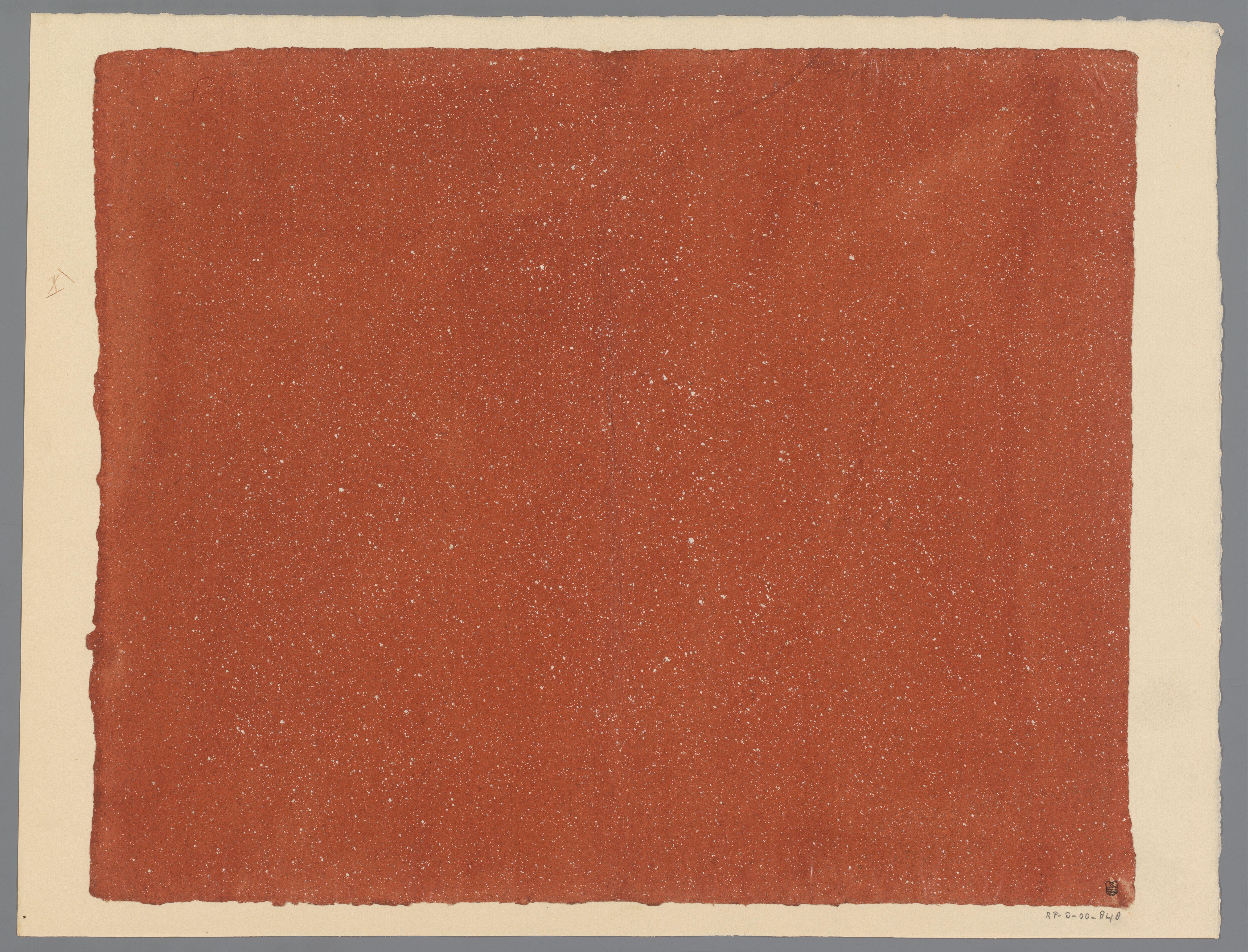 Wit gespikkeld oranjerood papier