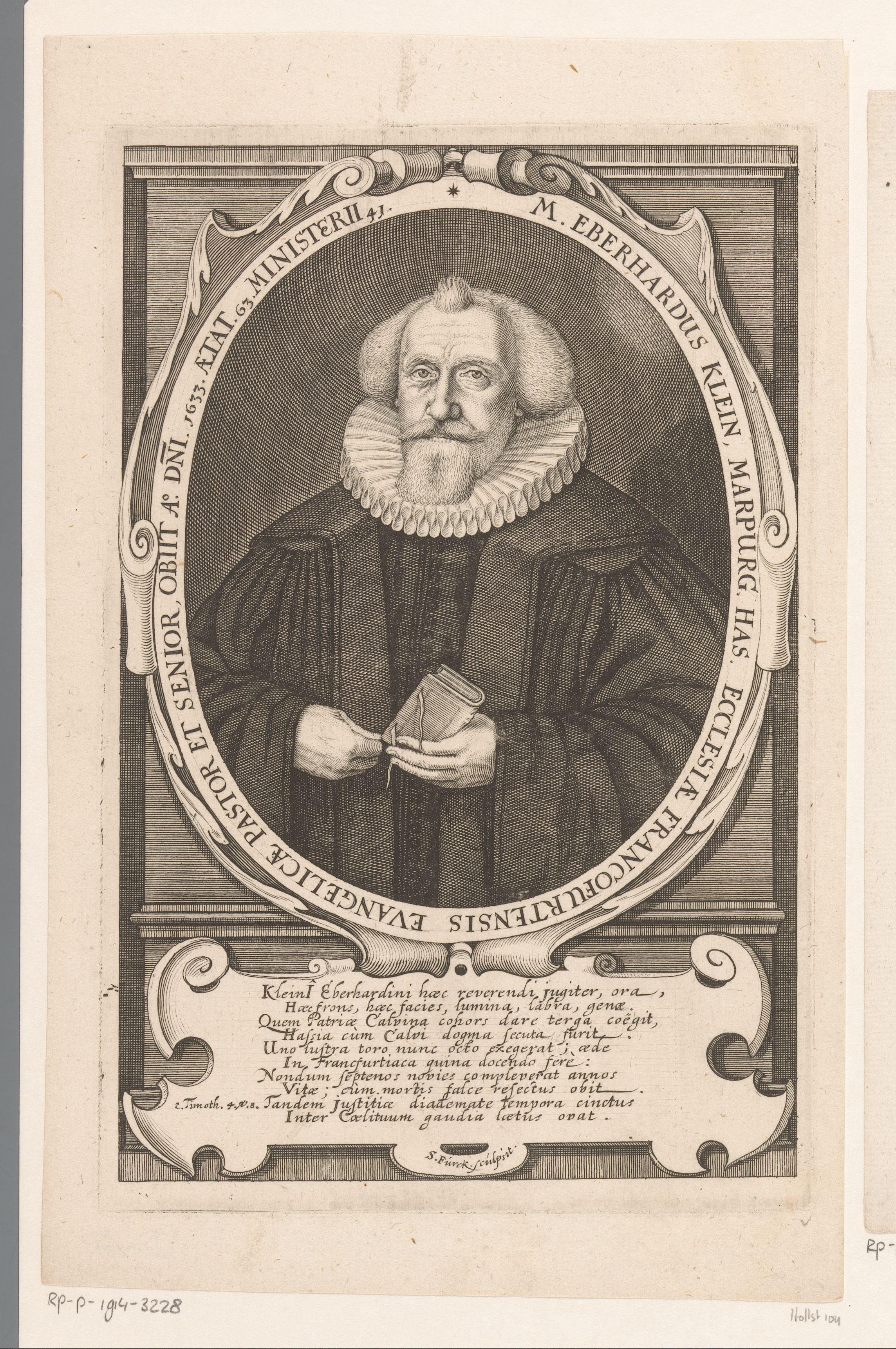 Portret van Eberhard Klein op 63-jarige leeftijd