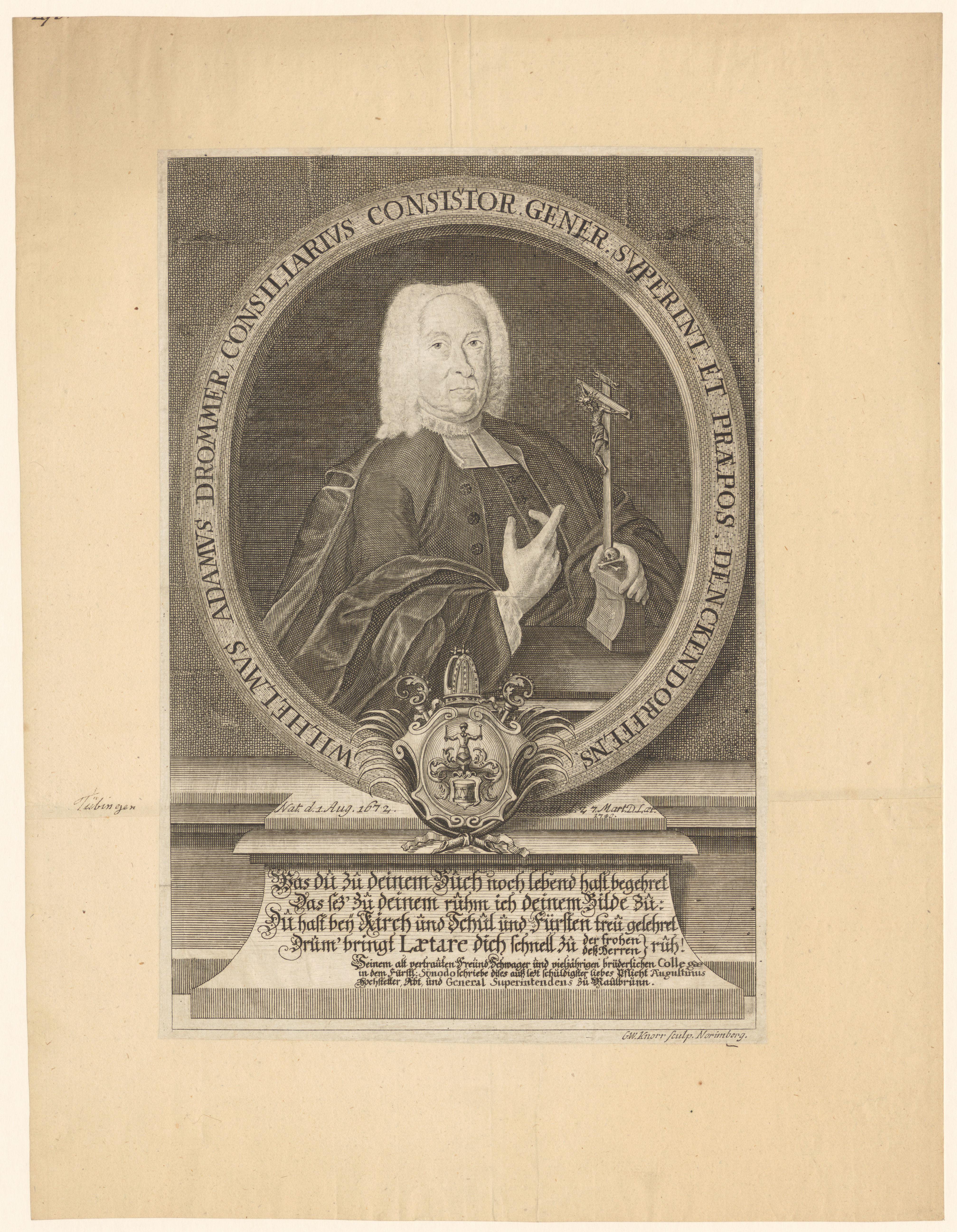 Portret van Wilhelm Adam Drommer