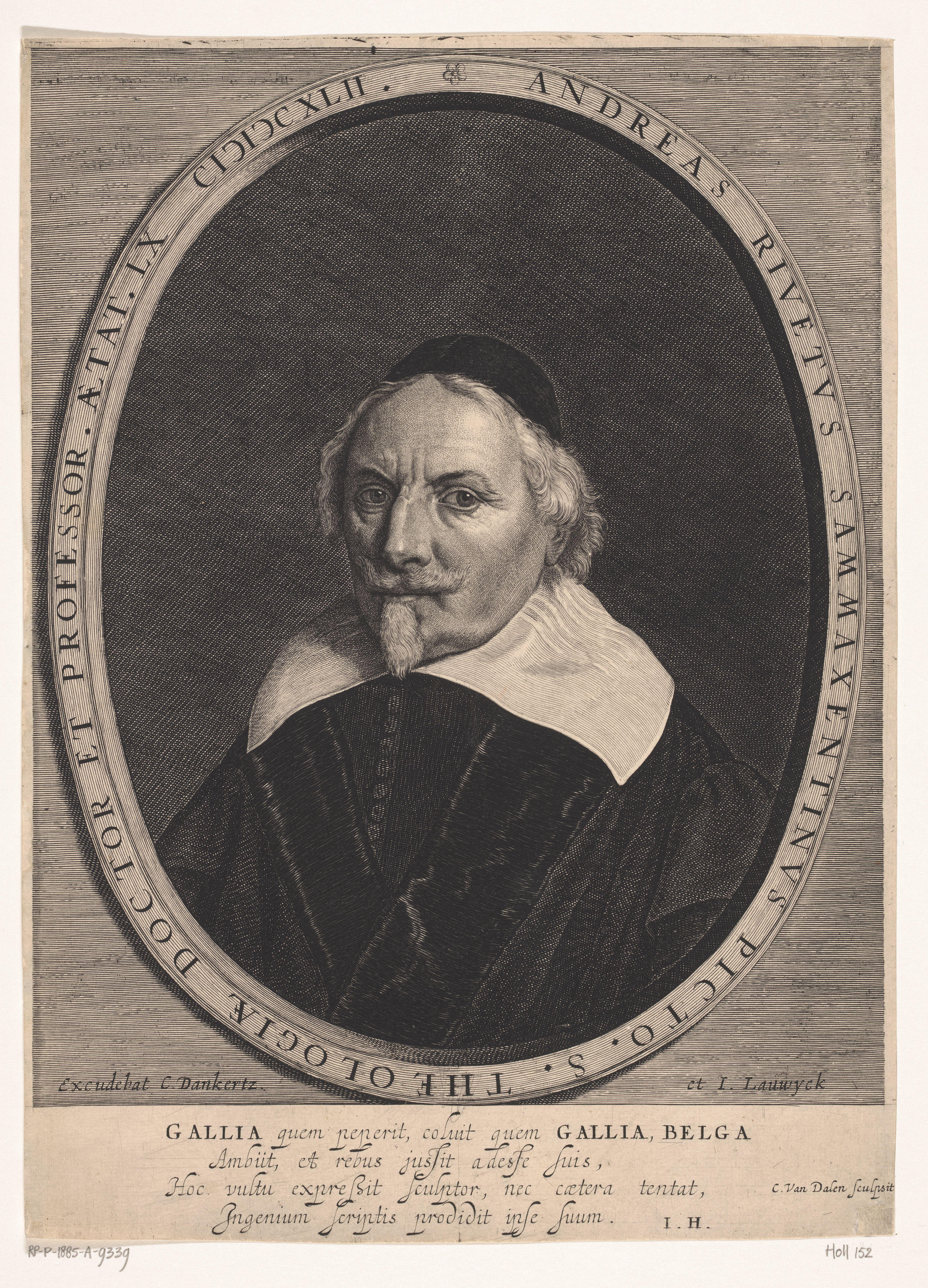 Portret van André Rivet op 60-jarige leeftijd
