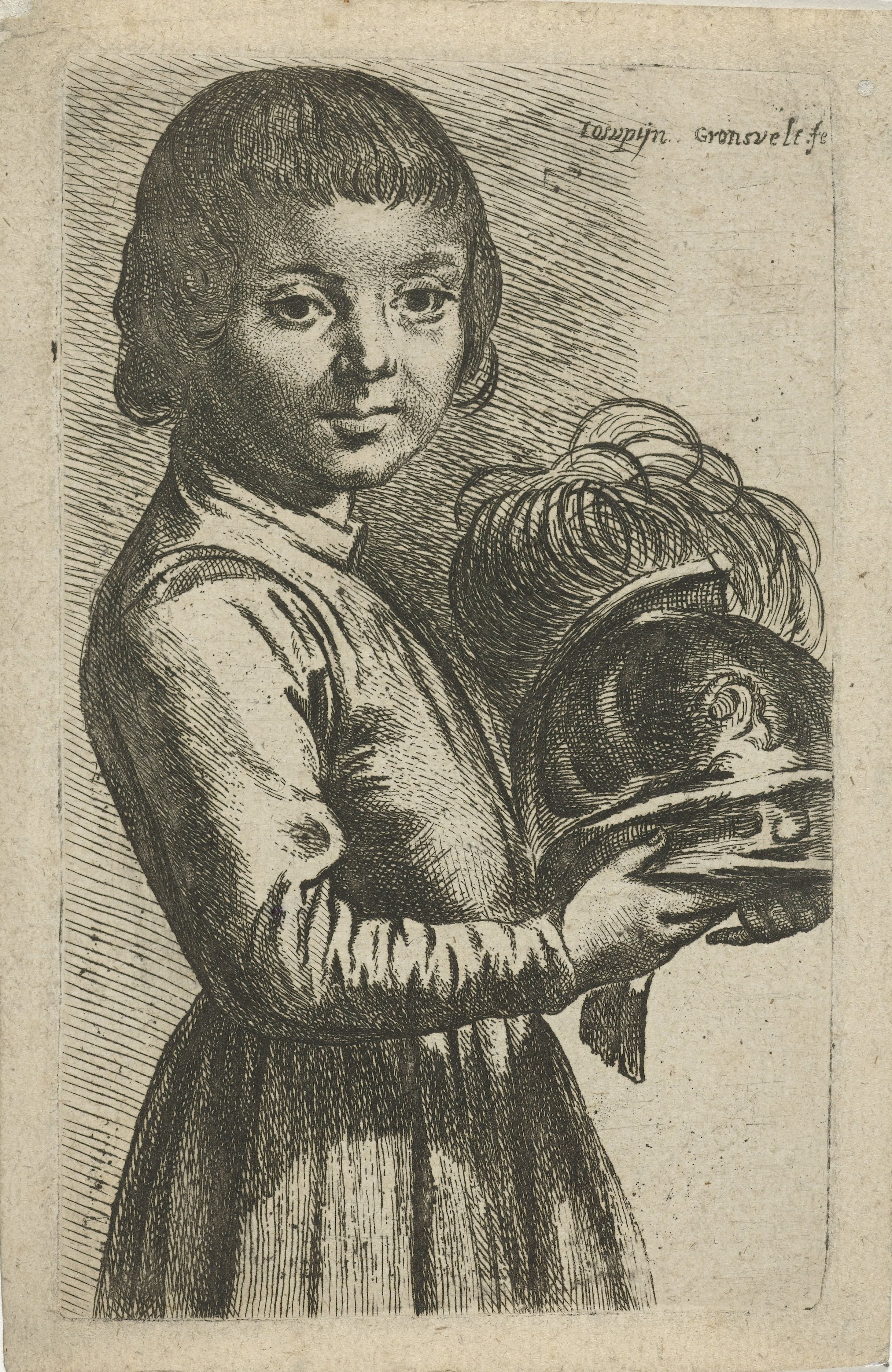 Jongen met helm