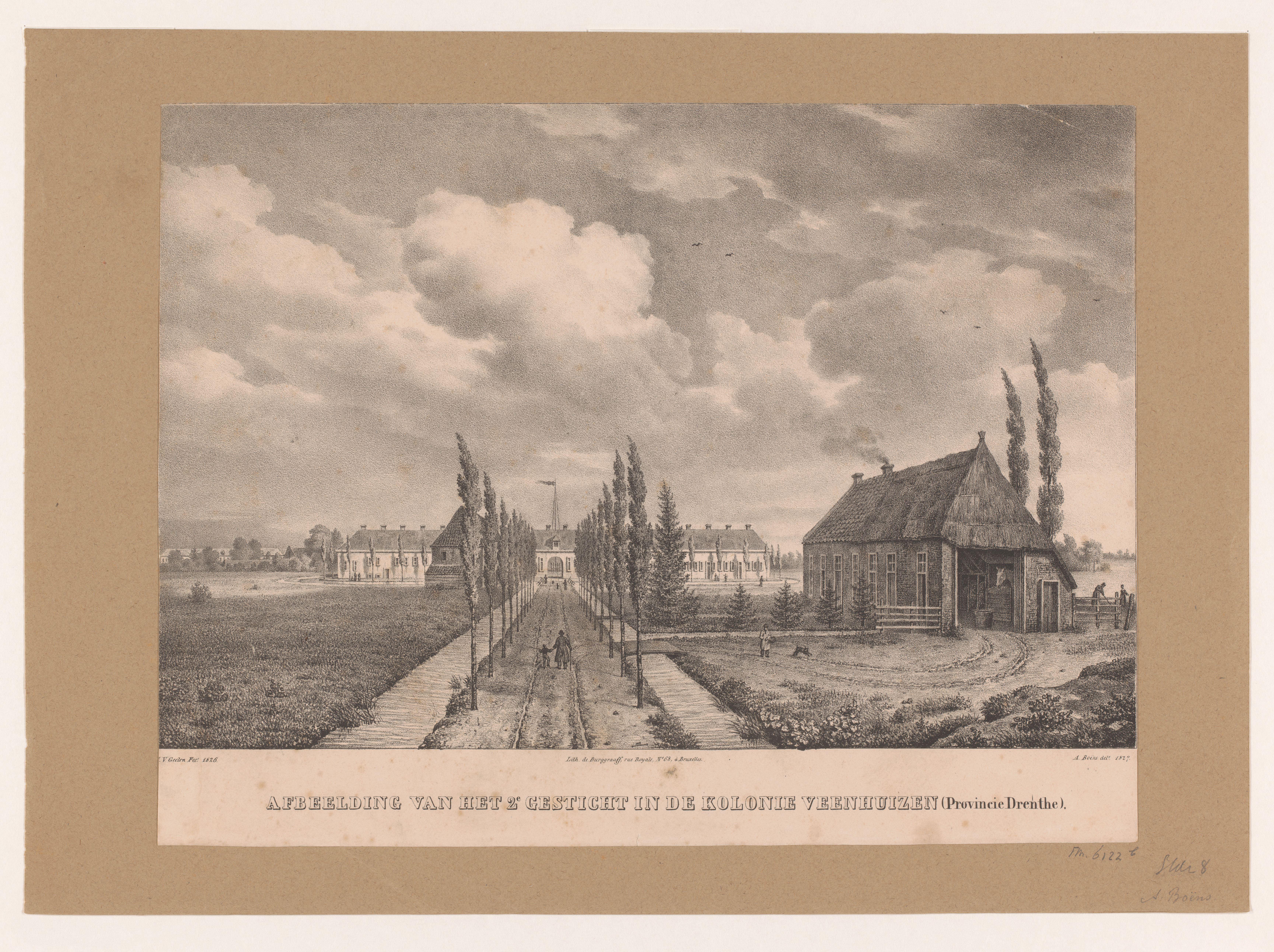 Gezicht op het tweede gesticht in de kolonie Veenhuizen