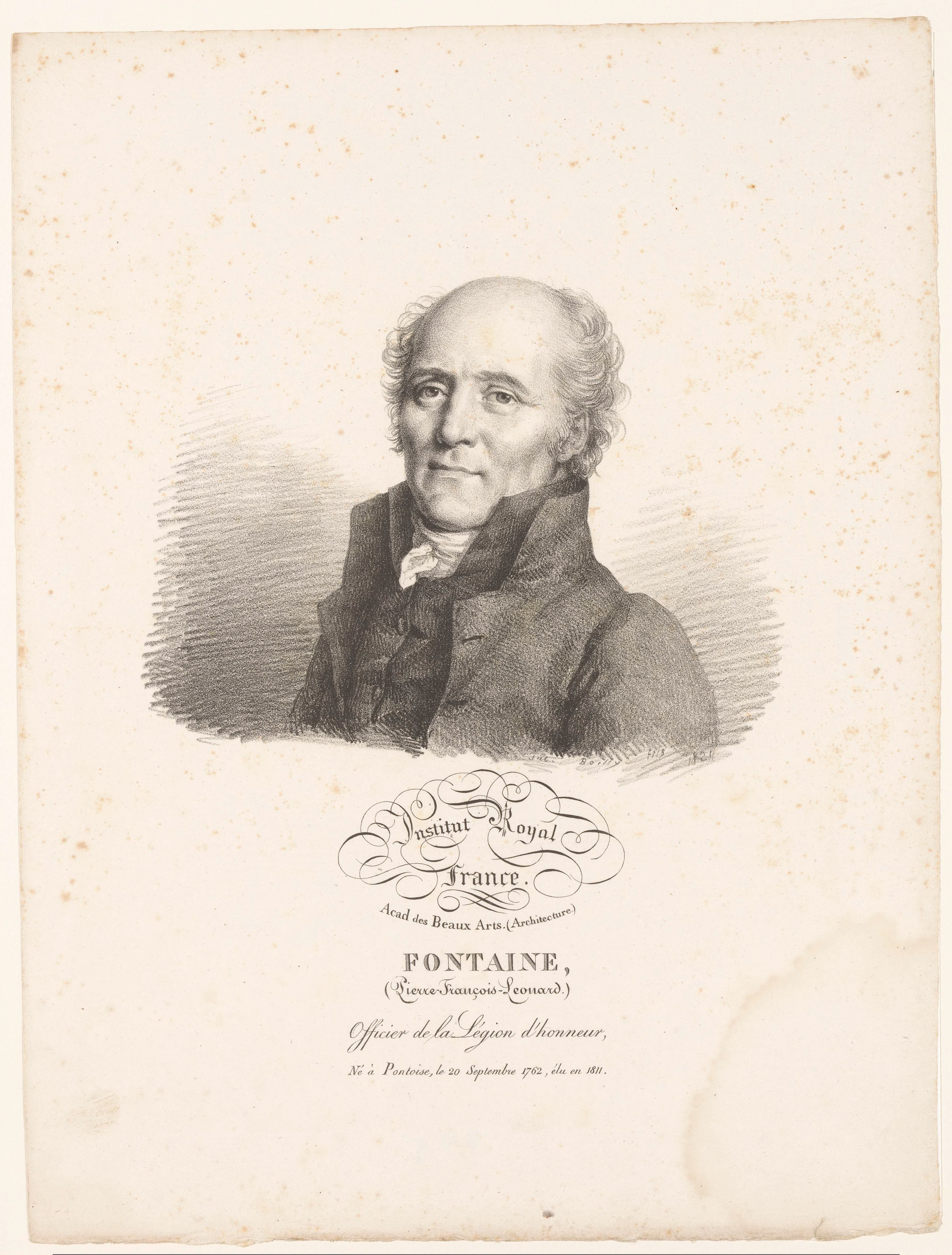 Portret van de architect Pierre-François-Léonard Fontaine
