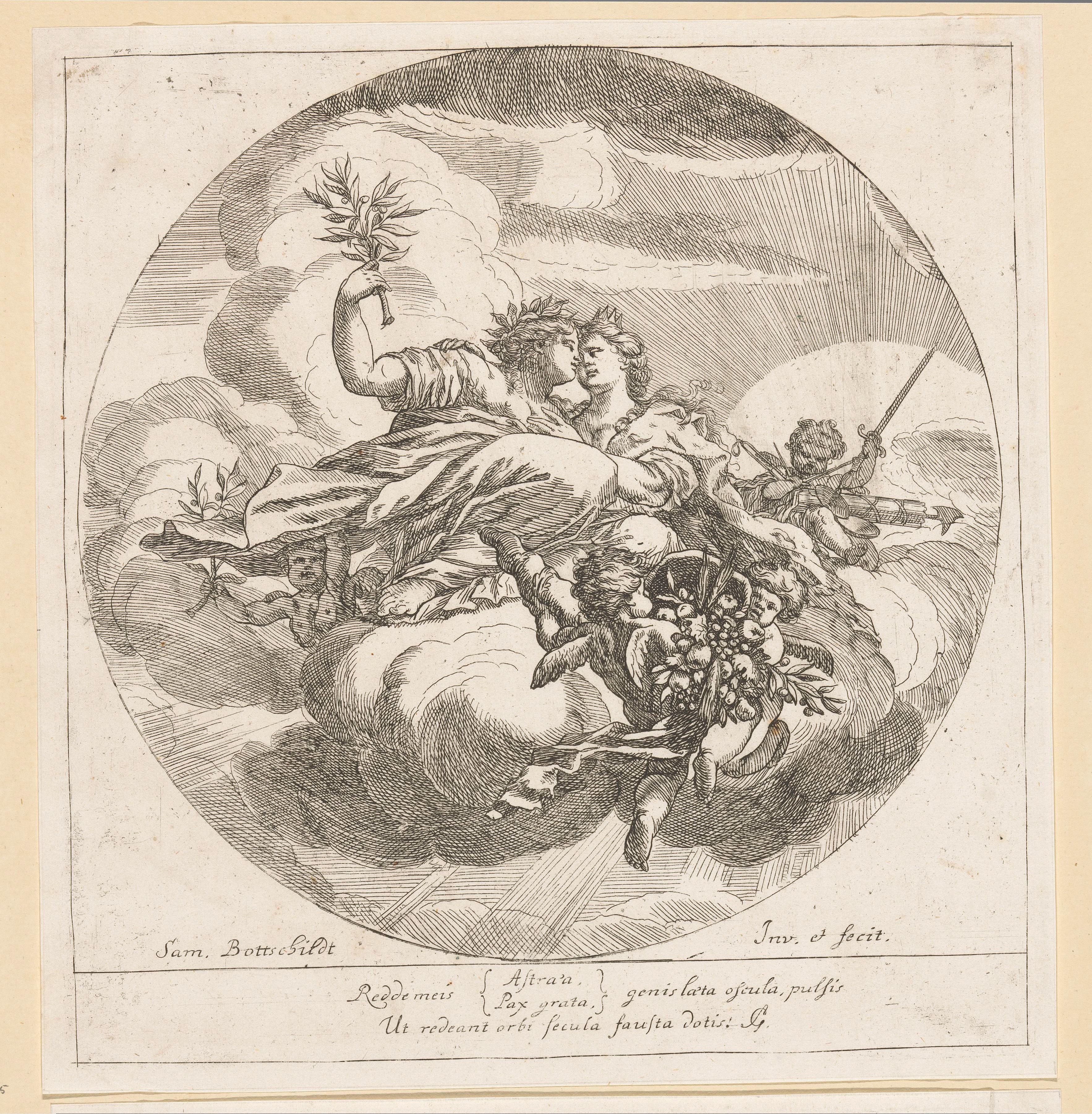 Astraea (Gerechtigheid) en Pax (Vrede)