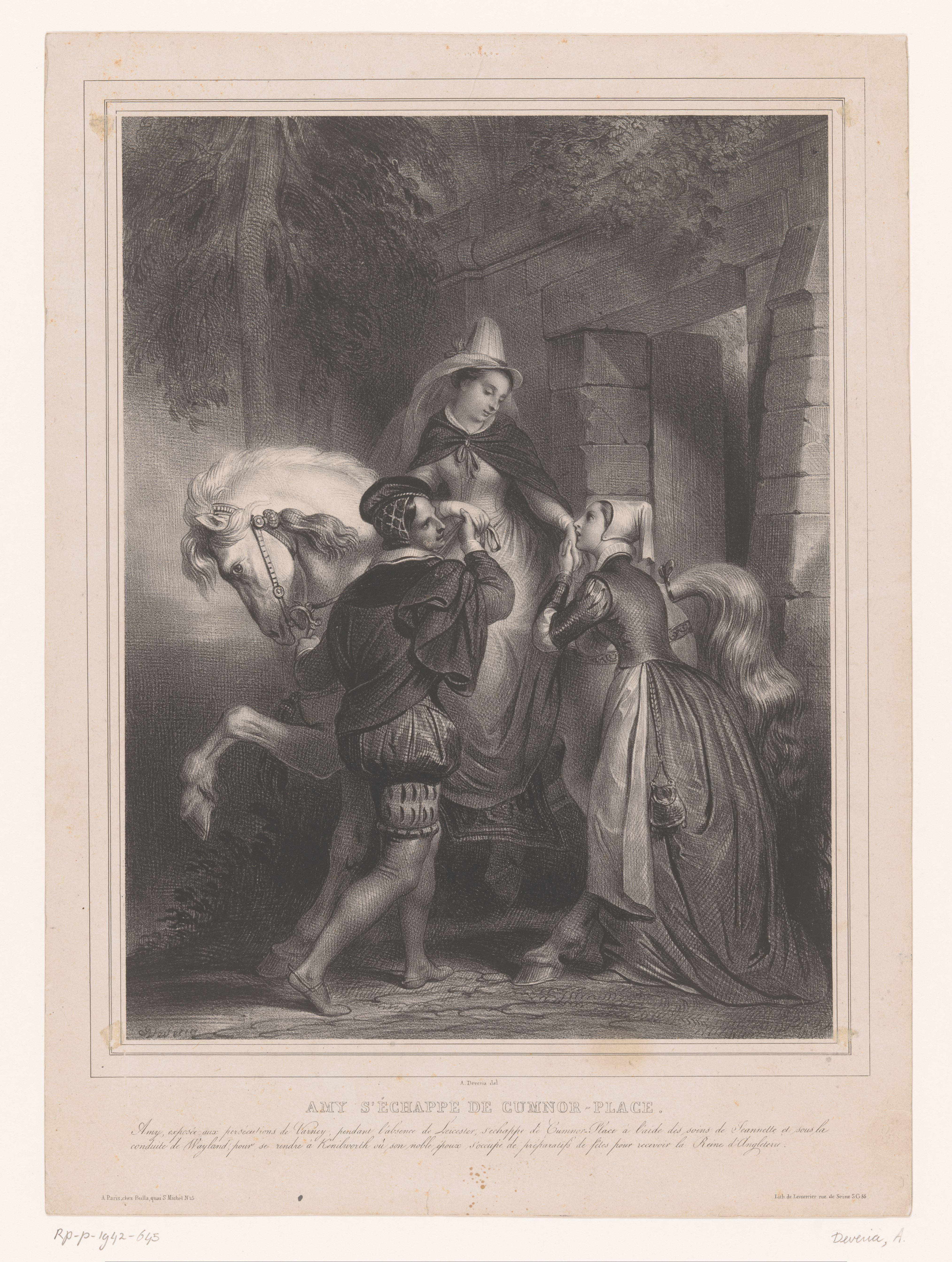 Amy Robsart ontsnapt uit Cumnor Place
