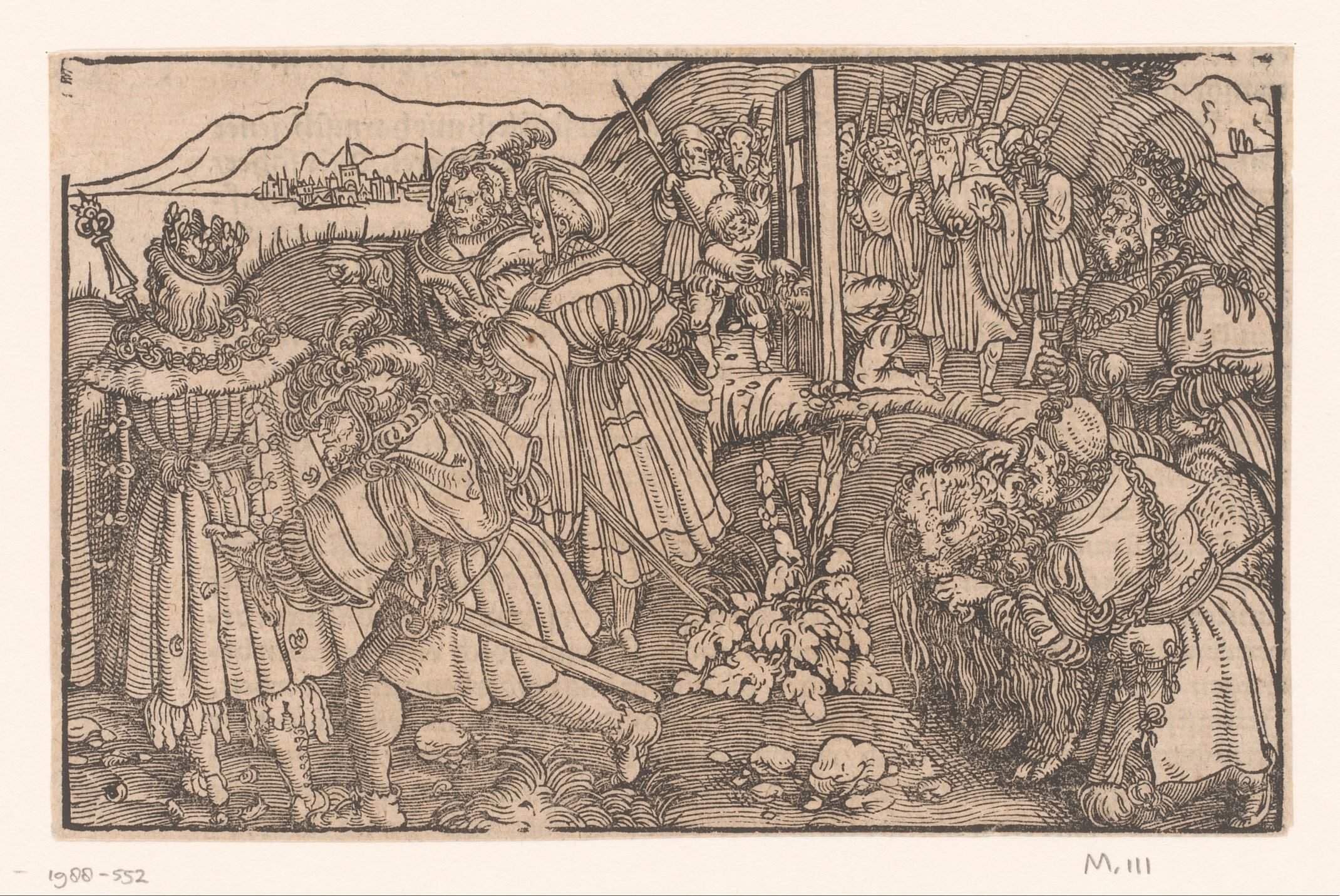 Koning wordt bestolen, een man wordt door een leeuw gebeten en een executie met een guillotine