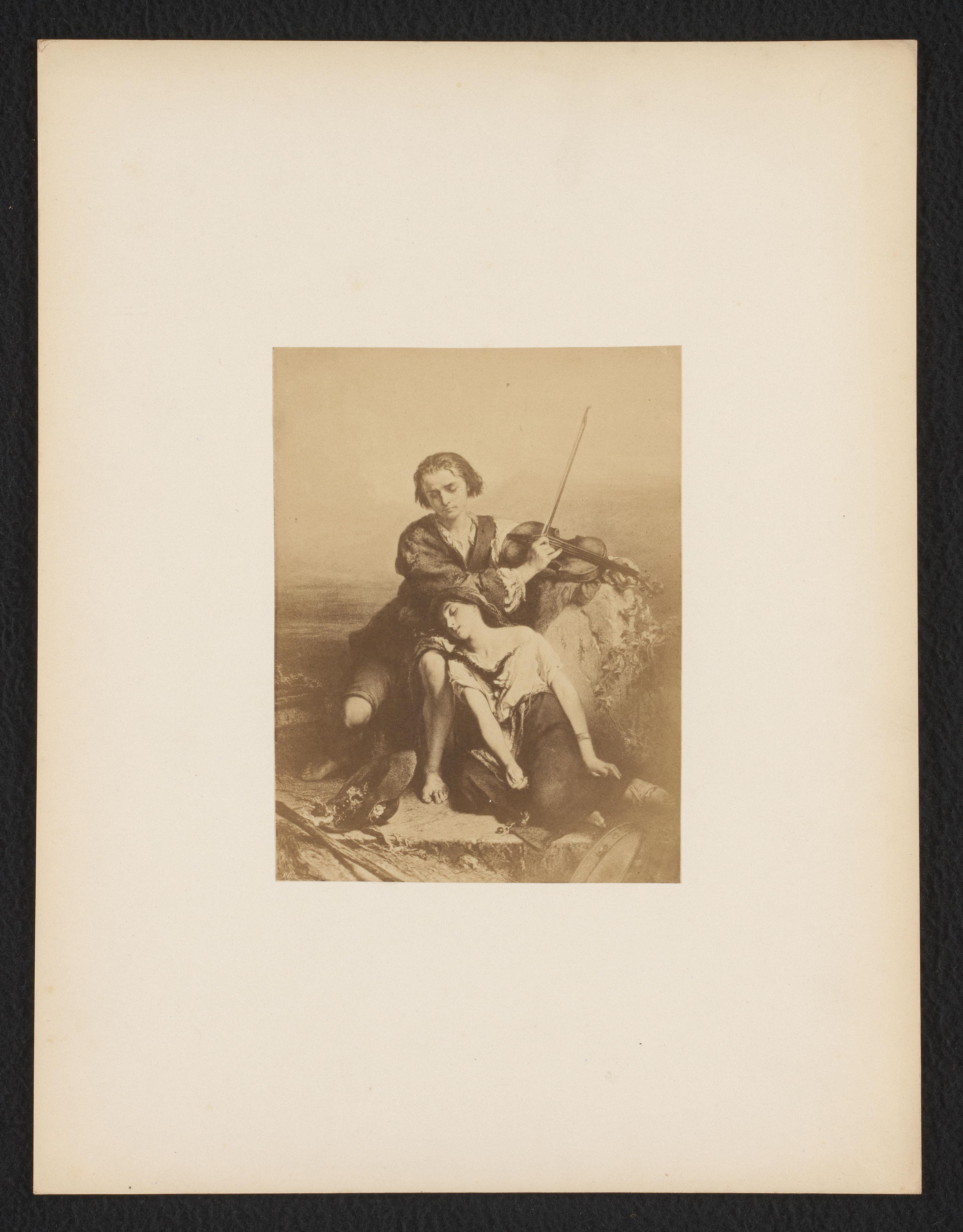 Fotoreproductie van het schilderij L'Oubli des Douleurs naar Louis Gallait