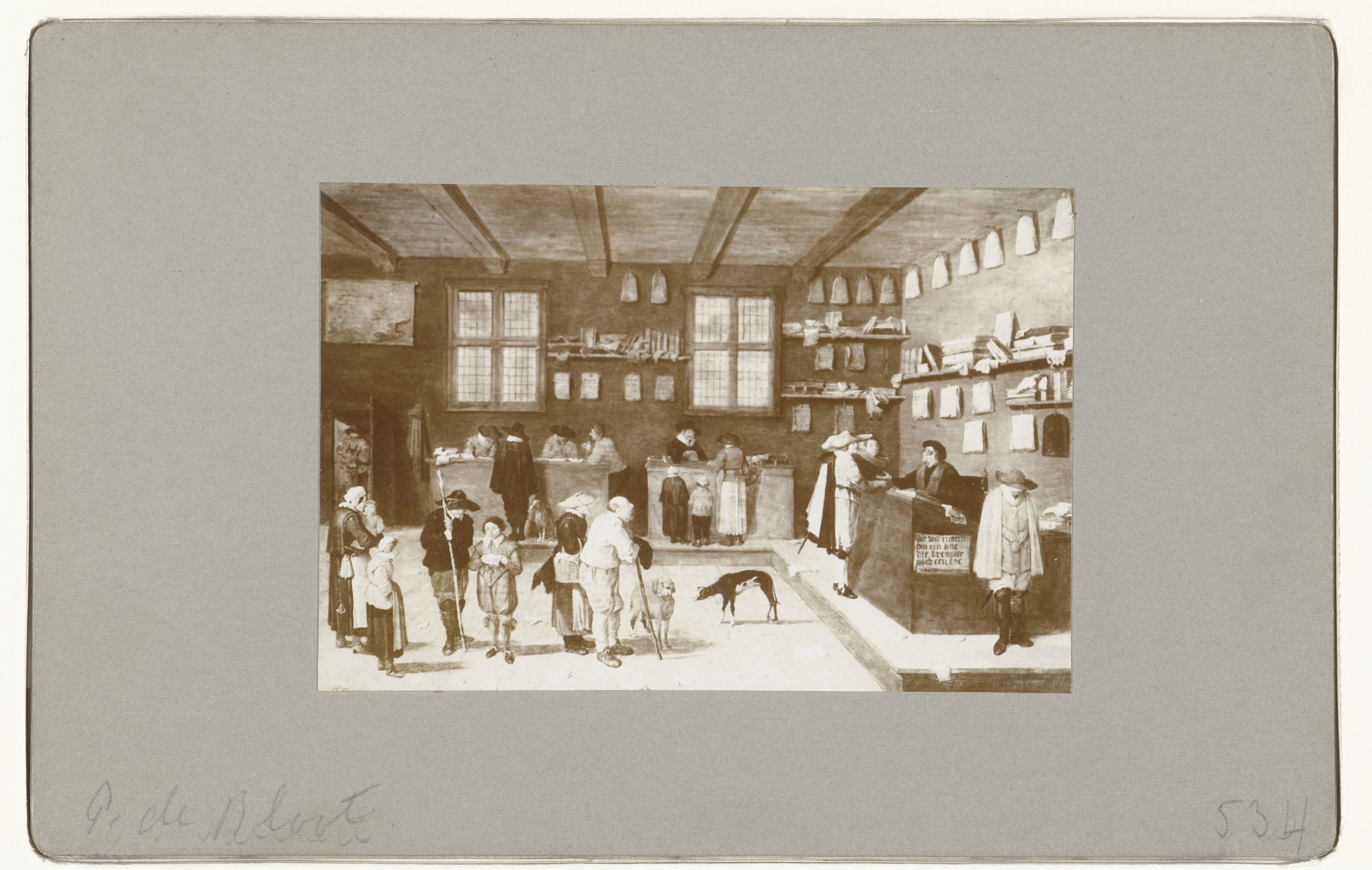 Schilderij Het kantoor van de advocaat door Pieter de Bloot