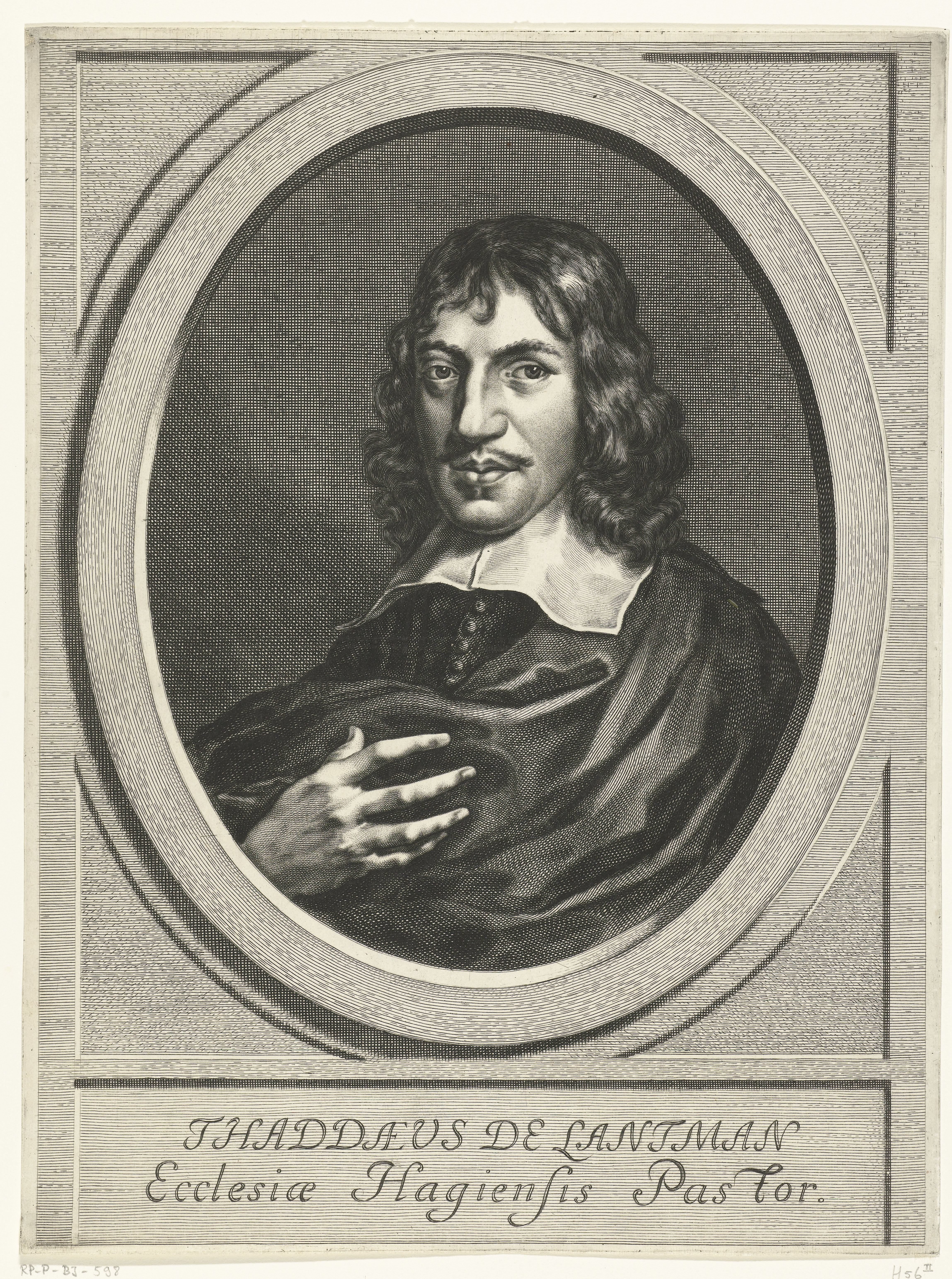 Portret van Thadaeus de Lantman