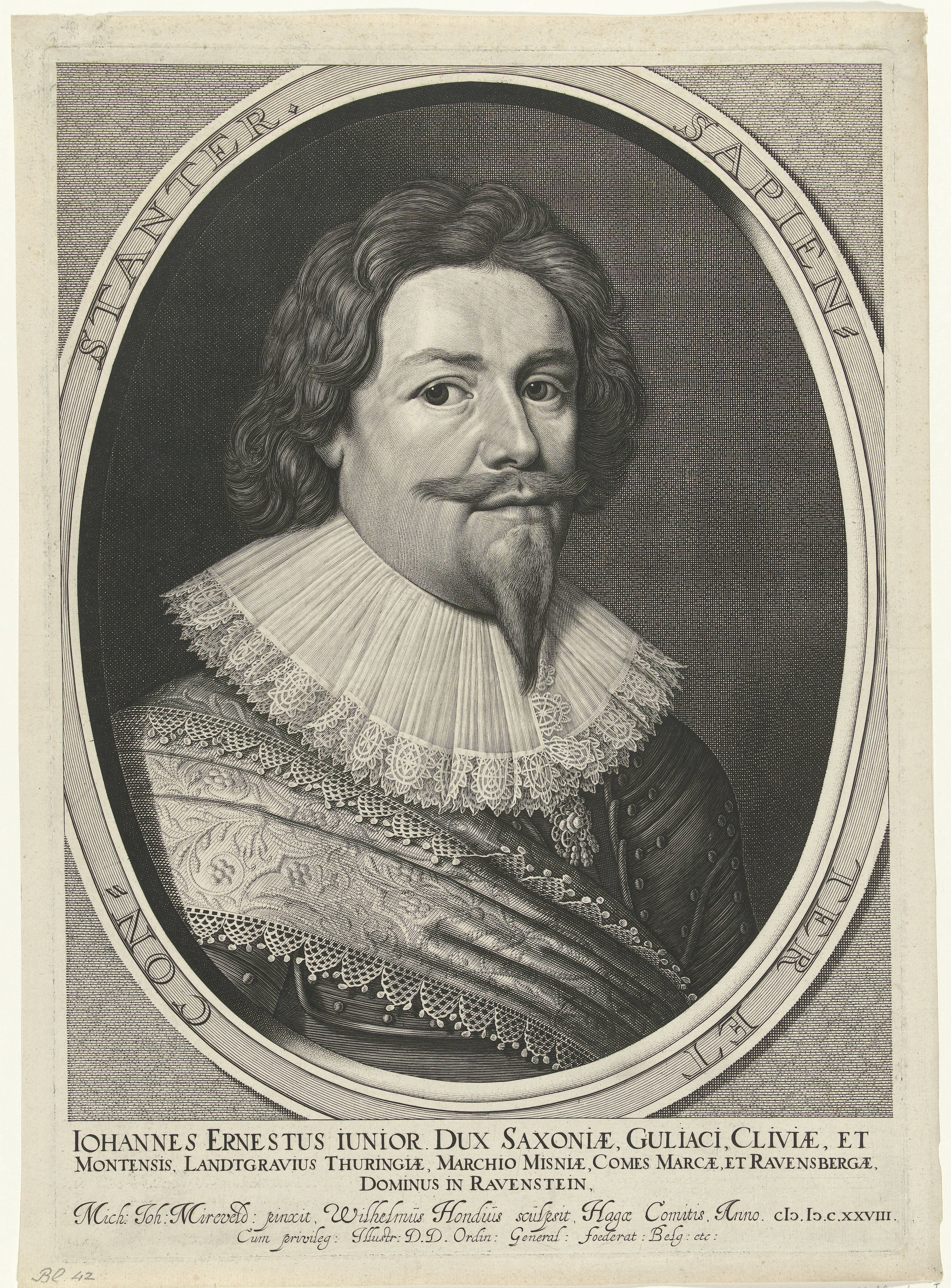 Portret van Johan Ernst II, hertog van Saksen